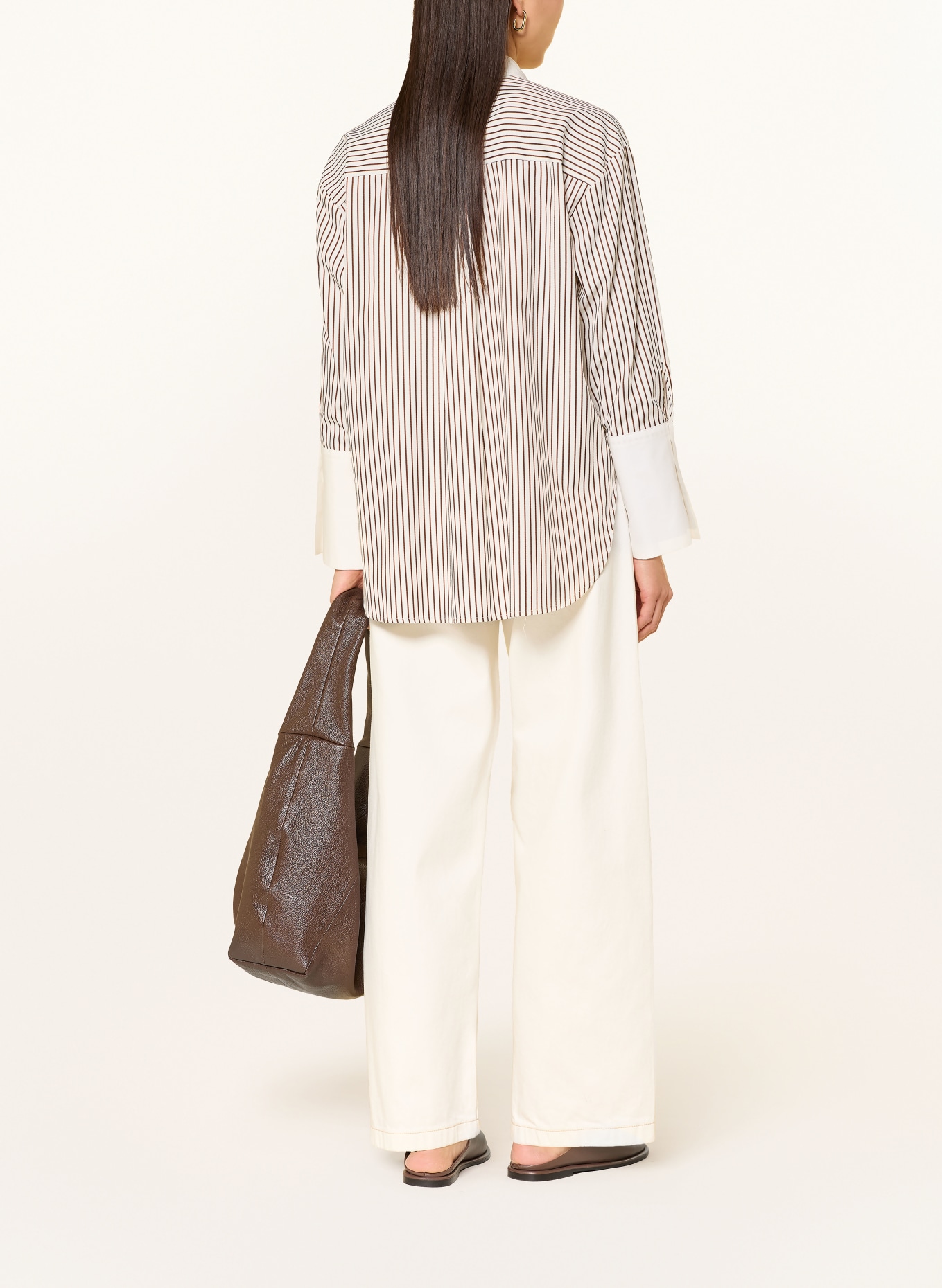 co'couture Hemdbluse: CREME / BRAUN