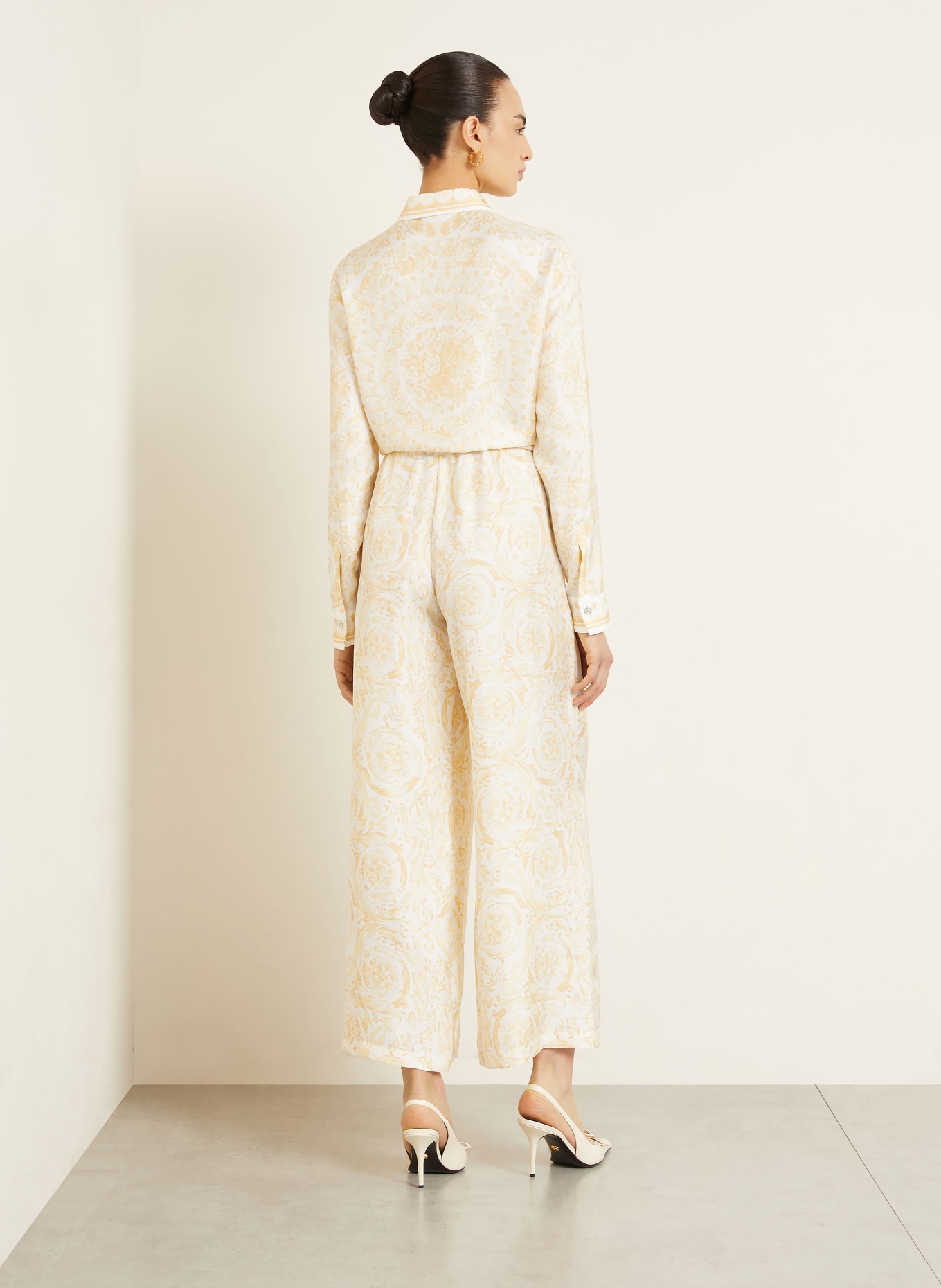 VERSACE Hemdbluse BAROCCO aus Seide: HELLGELB / DUNKELGELB / GELB