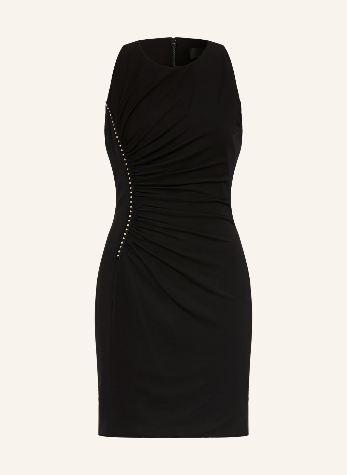 VERSACE Cocktailkleid aus Jersey mit Schmucksteinen: SCHWARZ