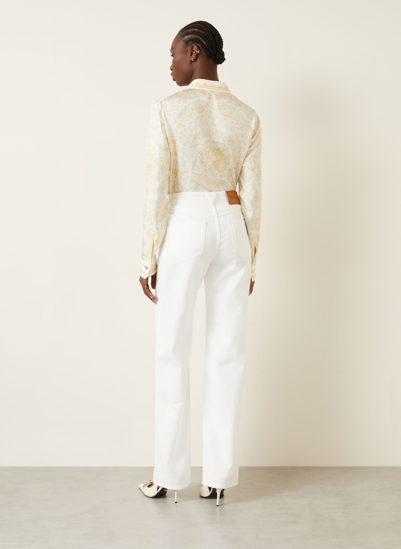 VERSACE Straight Jeans: 1D110 1D110-White