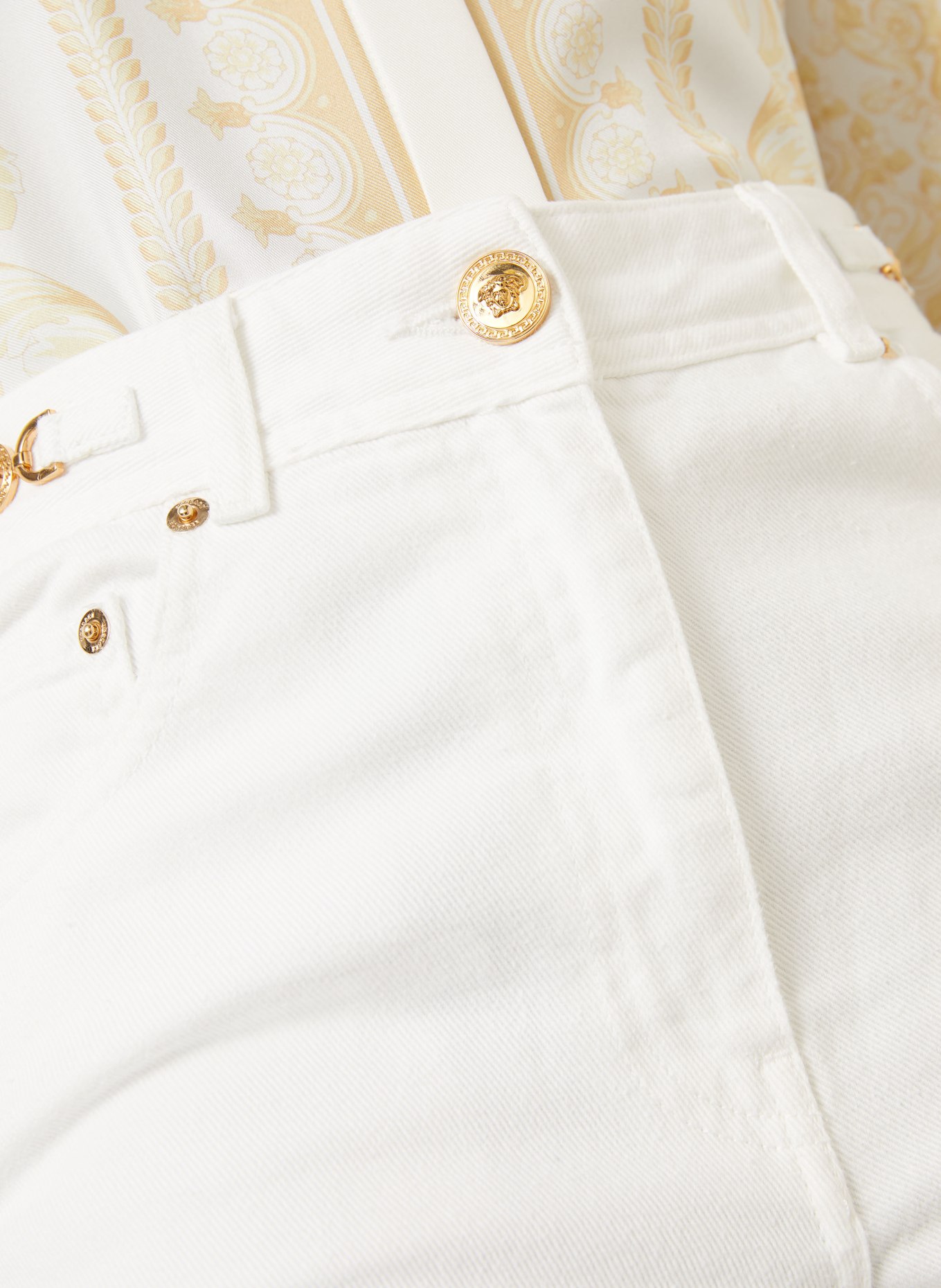 VERSACE Straight Jeans: 1D110 1D110-White