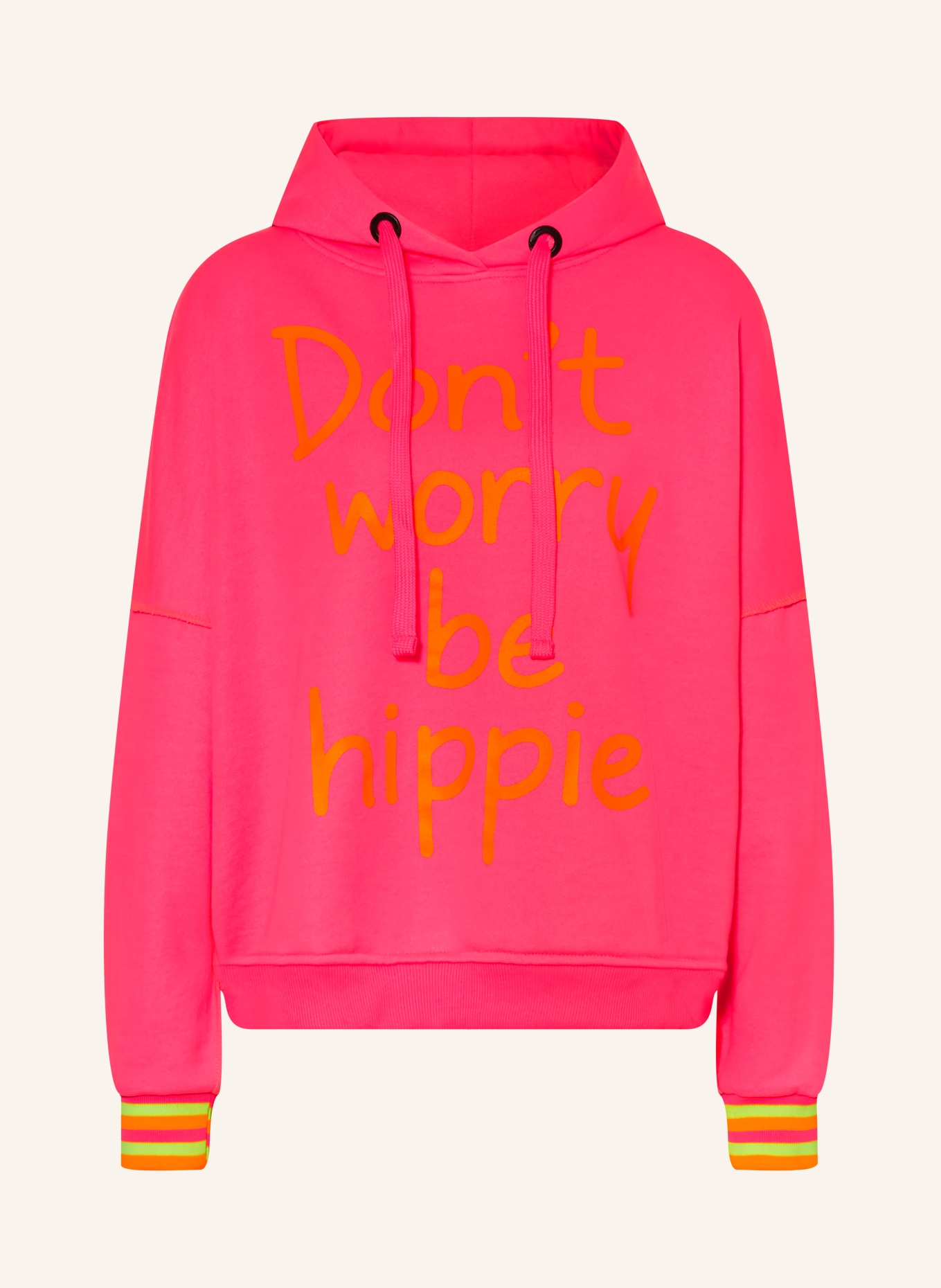 miss goodlife Oversized-Hoodie: NEONPINK / NEONORANGE