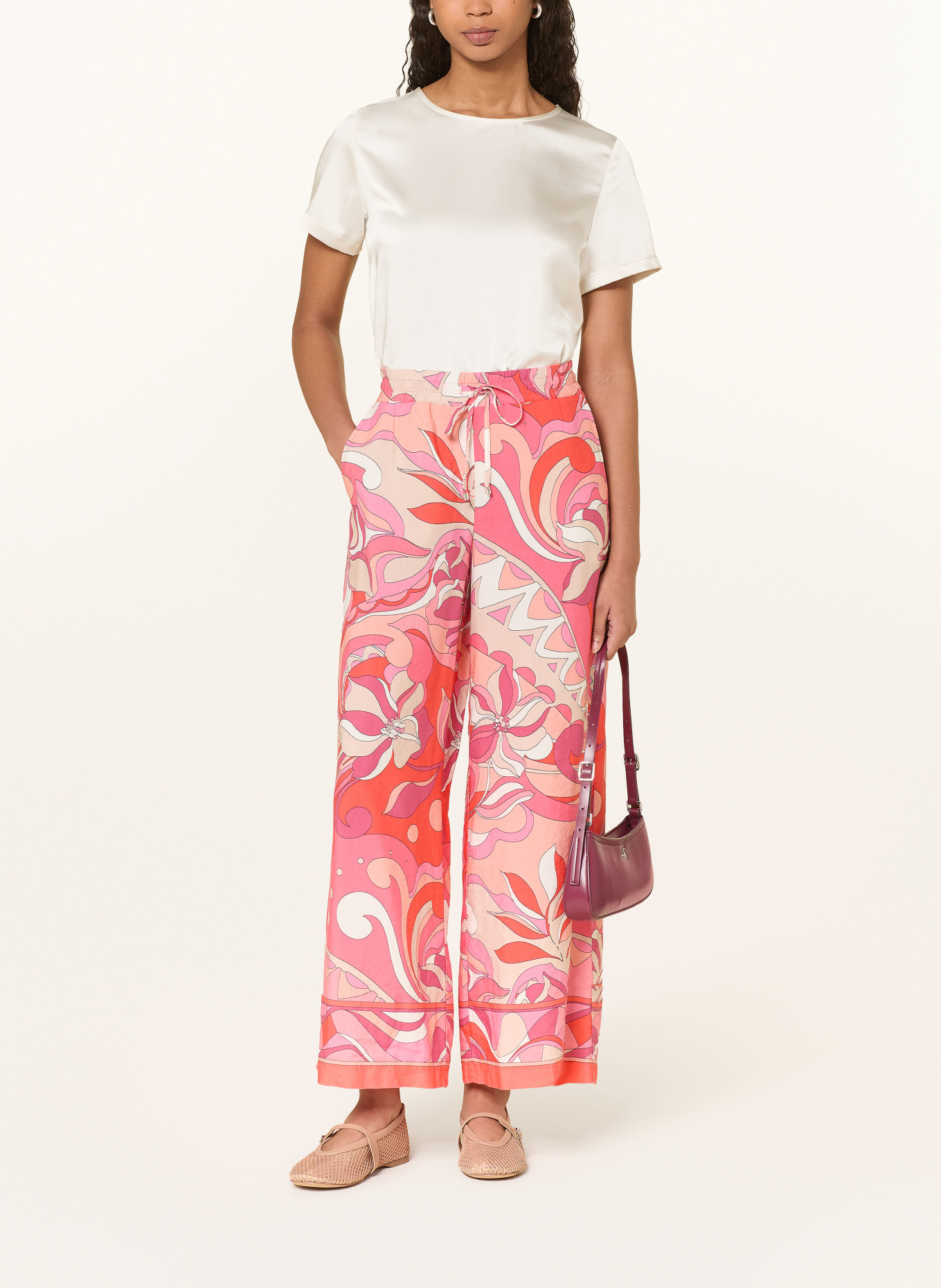 CAMBIO Malene pants AUGUST: PINK / RED / SALMON