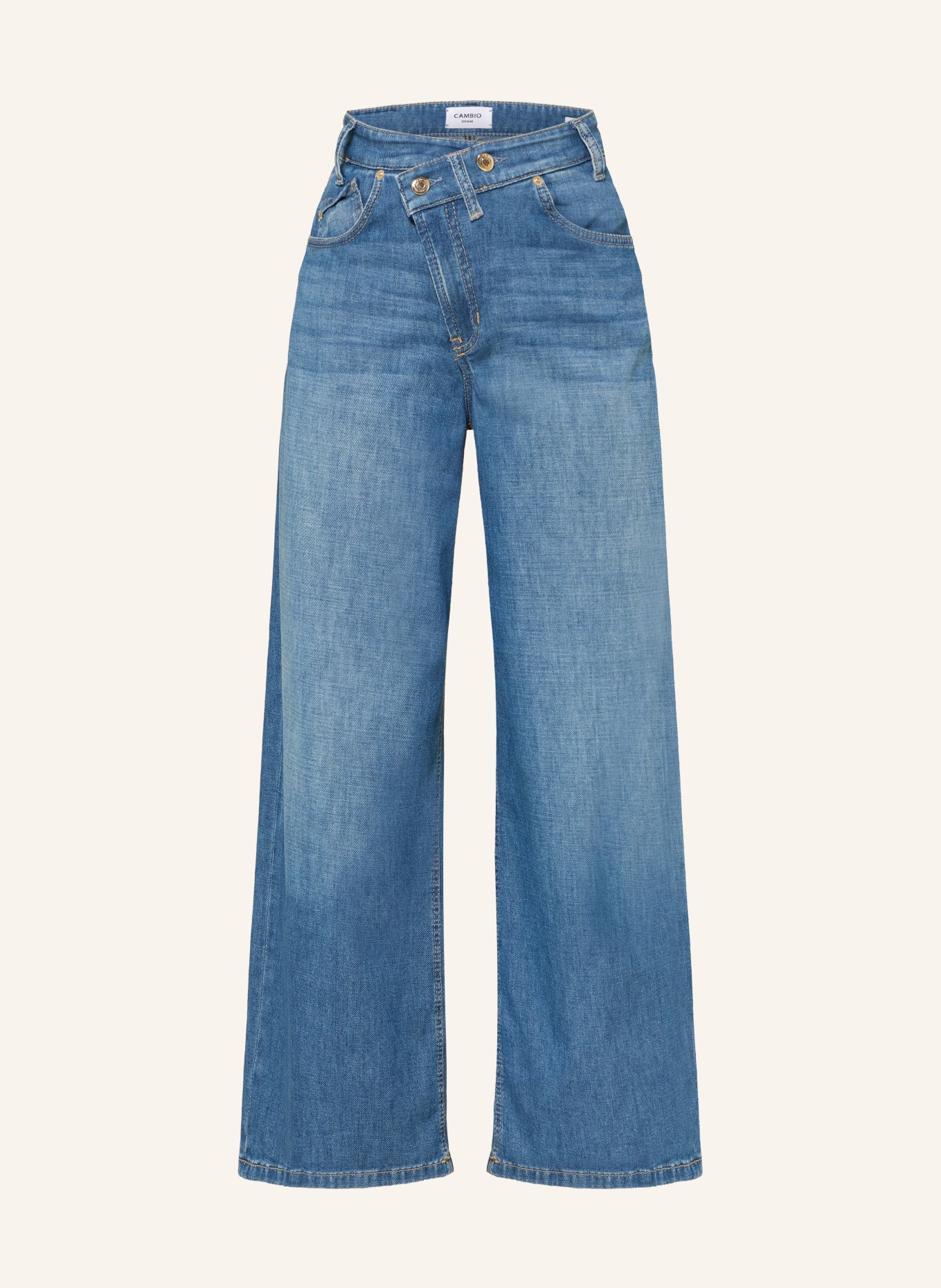 CAMBIO Wide Leg Jeans: 5117 sunny medium contrast