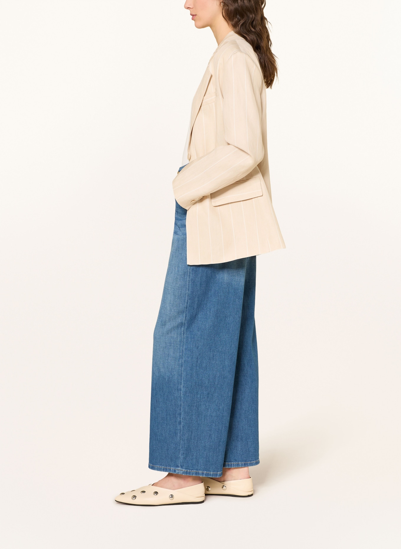 CAMBIO Wide Leg Jeans: 5117 sunny medium contrast