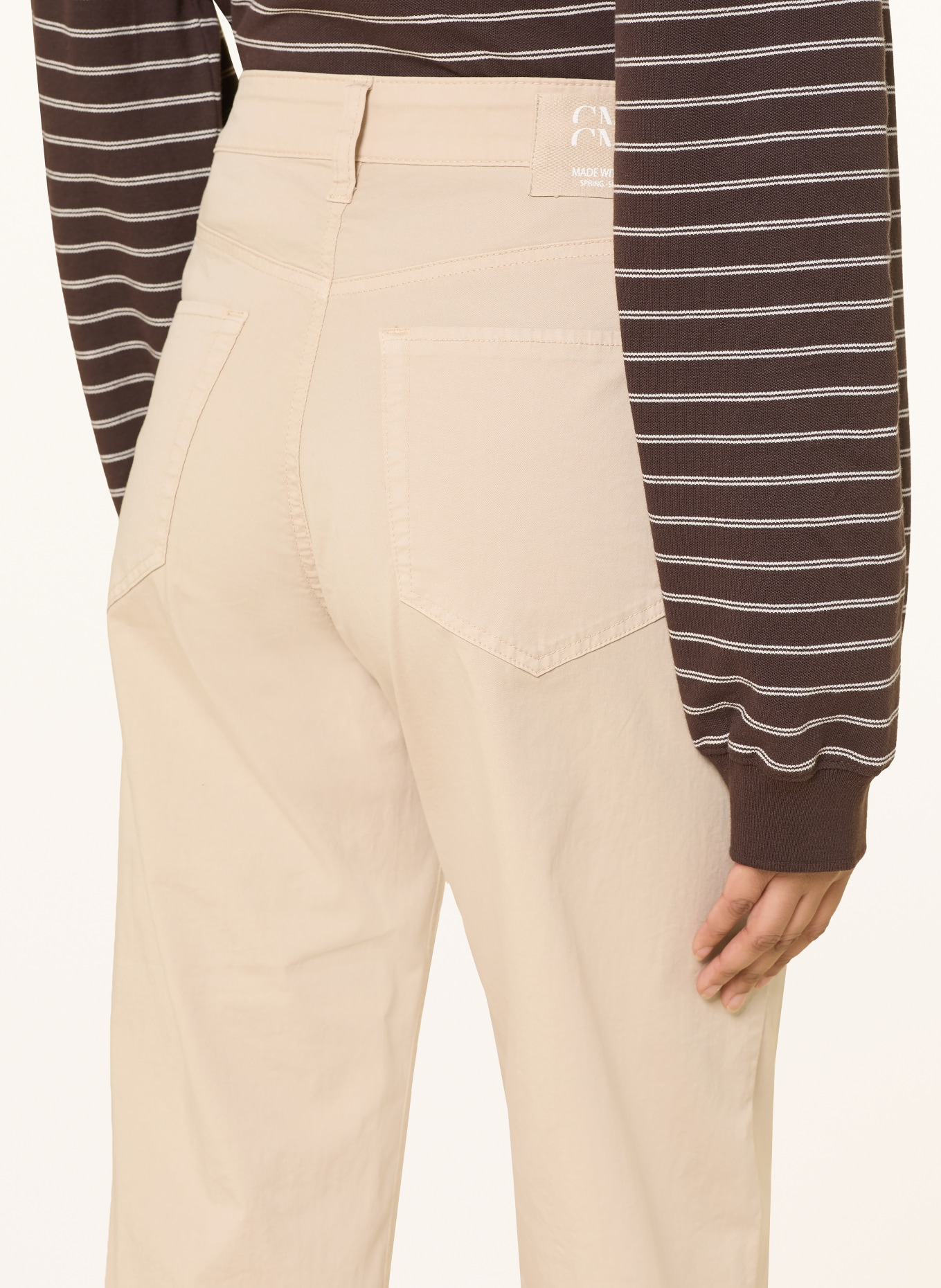 CAMBIO Spodnie 7/8 ELIN: BEŻOWY