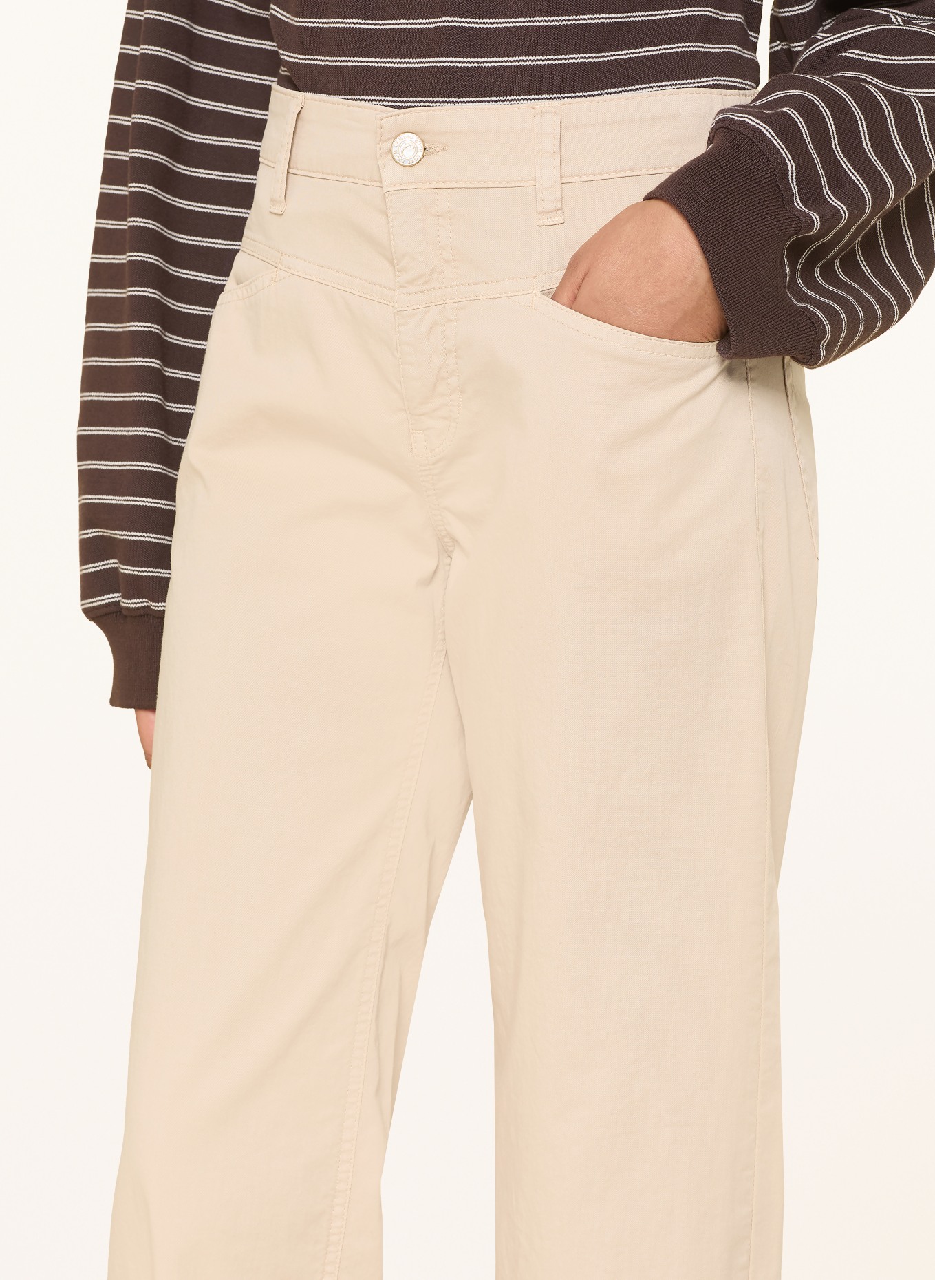 CAMBIO Spodnie 7/8 ELIN: BEŻOWY