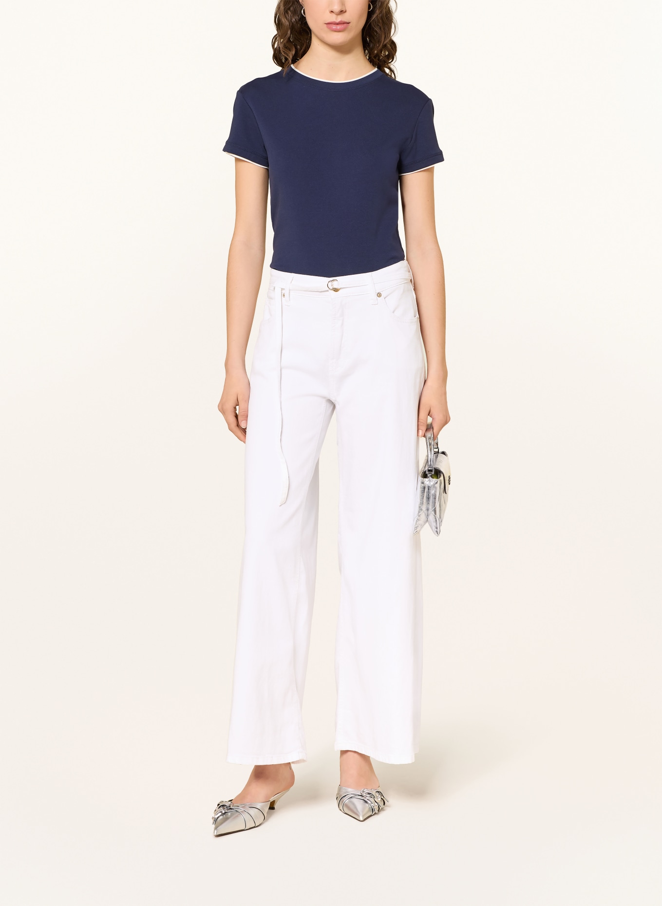 CAMBIO Flared Jeans PALAZZO: 5030 fresh white