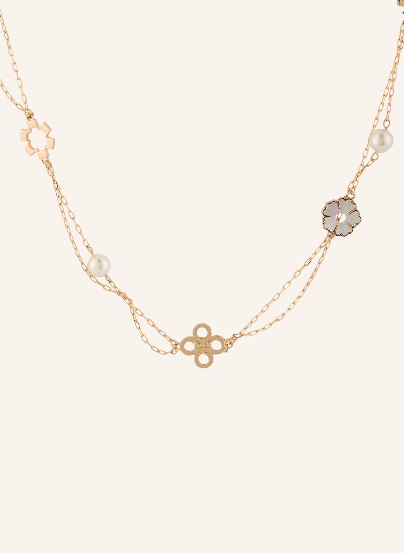 TORY BURCH KIRA necklace: GOLD / WHITE