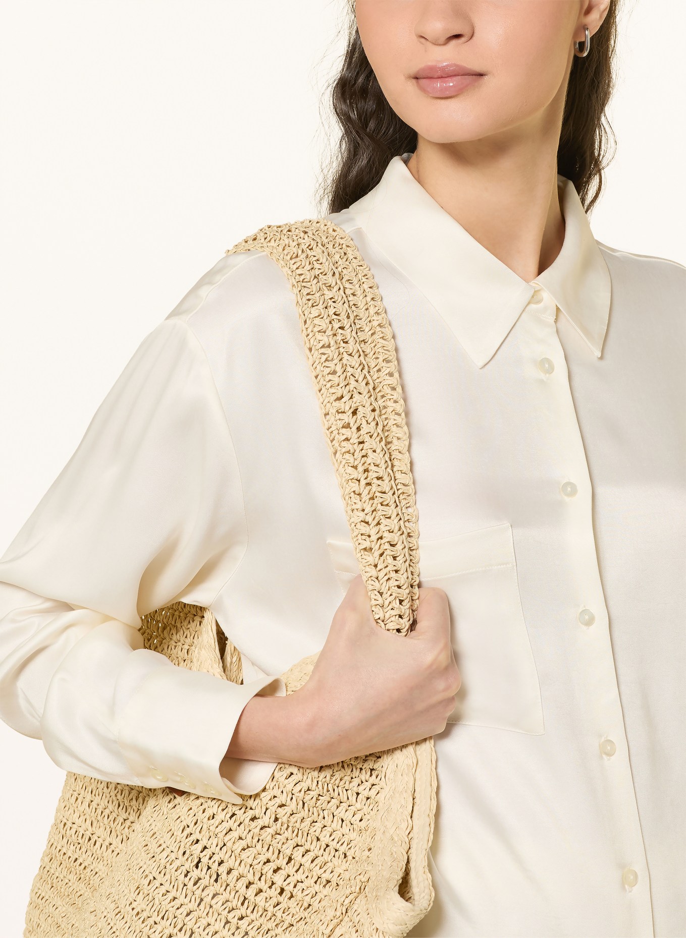 NINETY-9 ROMANTIC shirt blouse: ECRU