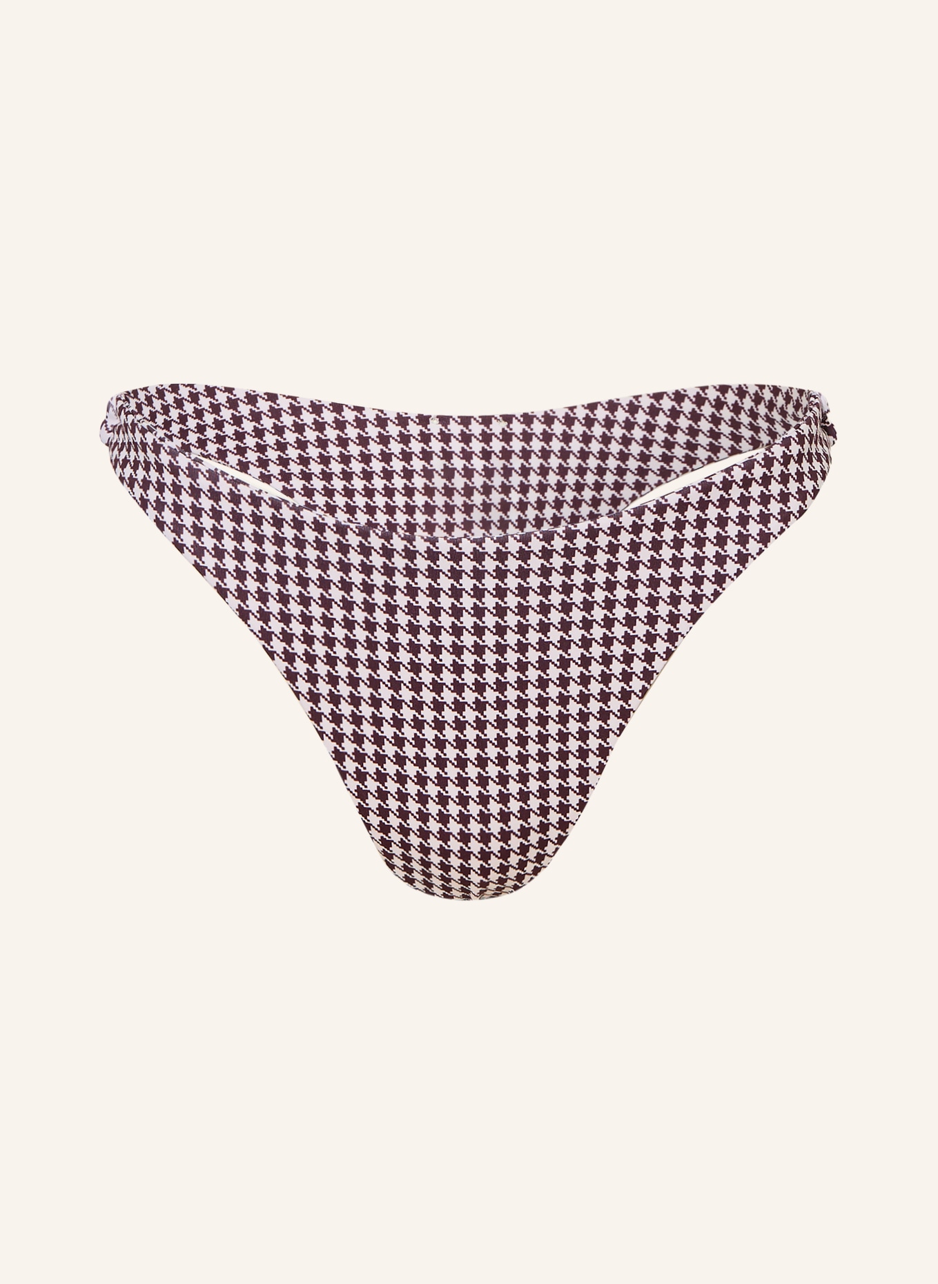 NINETY-9 Brazilian-Bikini-Hose BLOOM: DUNKELROT / ECRU