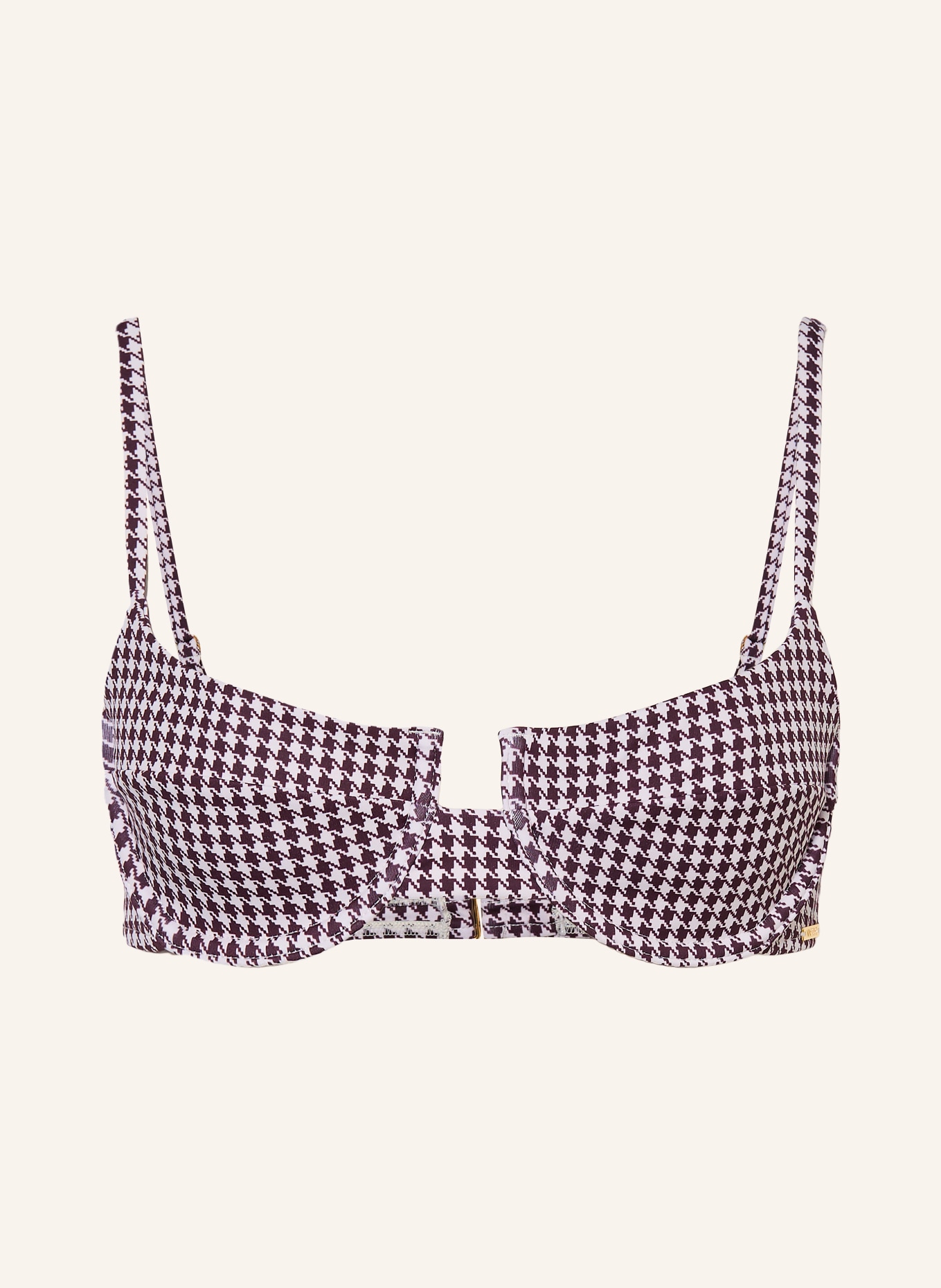 NINETY-9 Bügel-Bikini-Top MARBELLA: DUNKELROT / WEISS