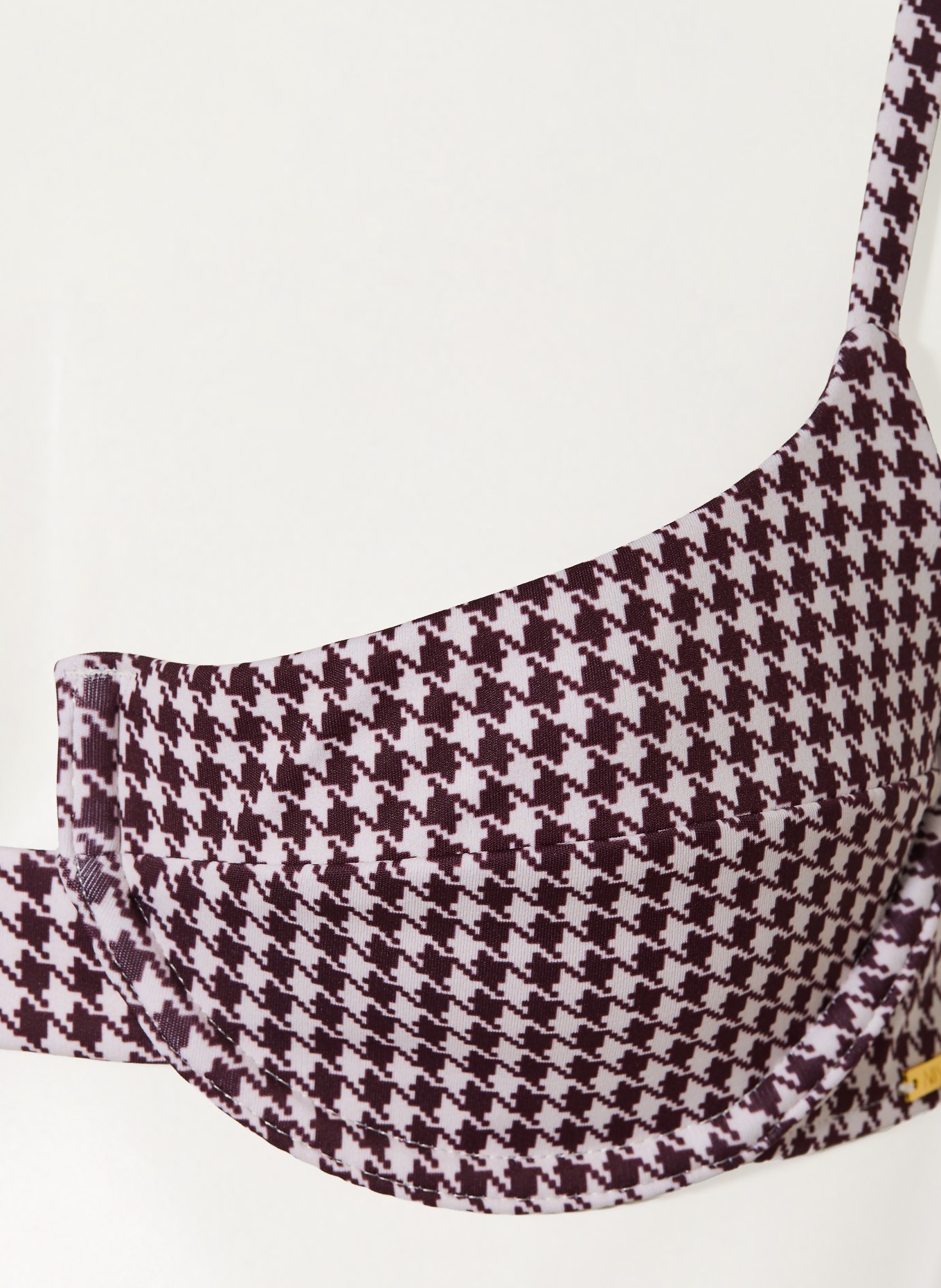 NINETY-9 Bügel-Bikini-Top MARBELLA: DUNKELROT / WEISS