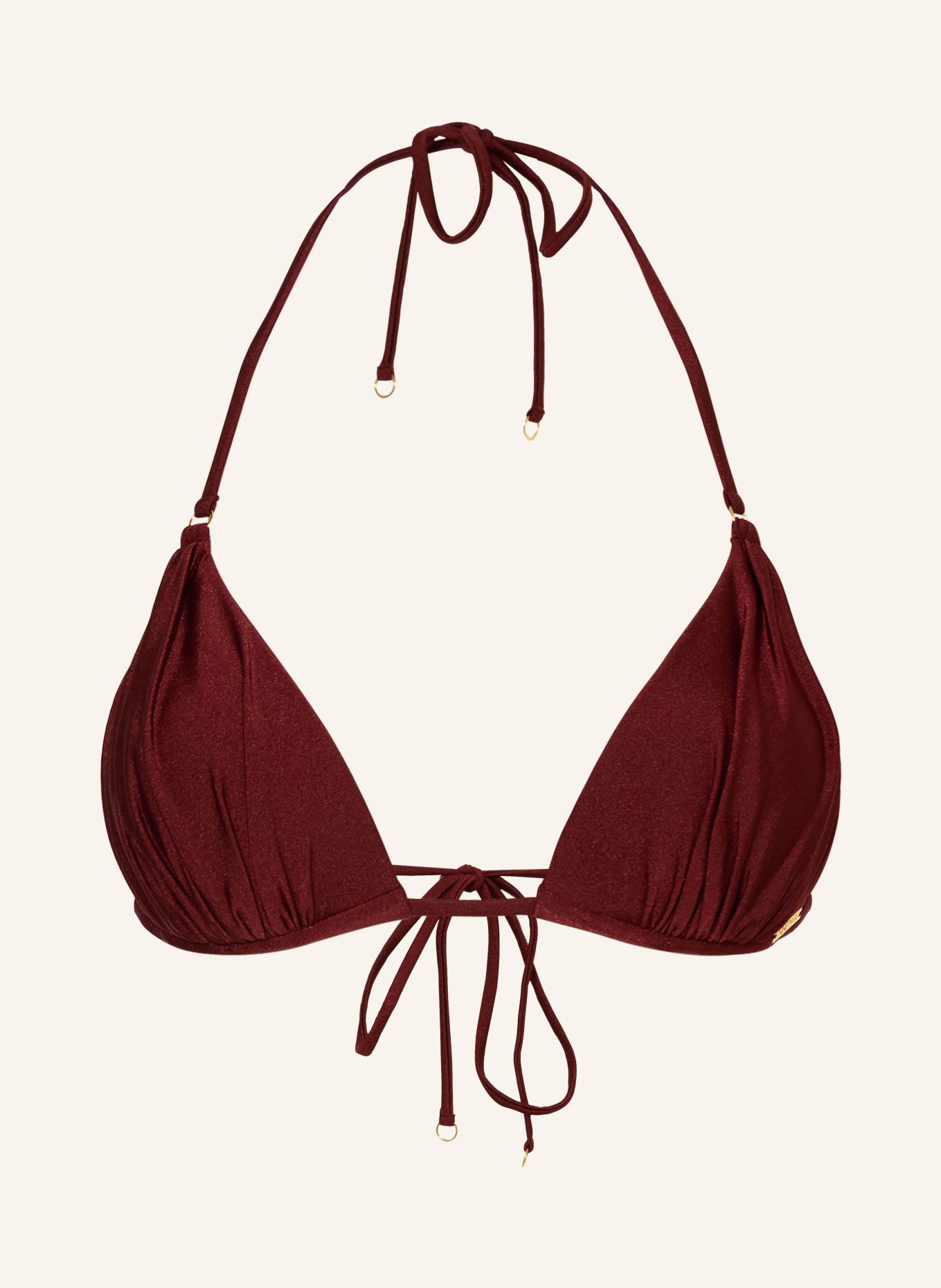 NINETY-9 Biustonosz bikini typu push-up GAIA: CIEMNOCZERWONY