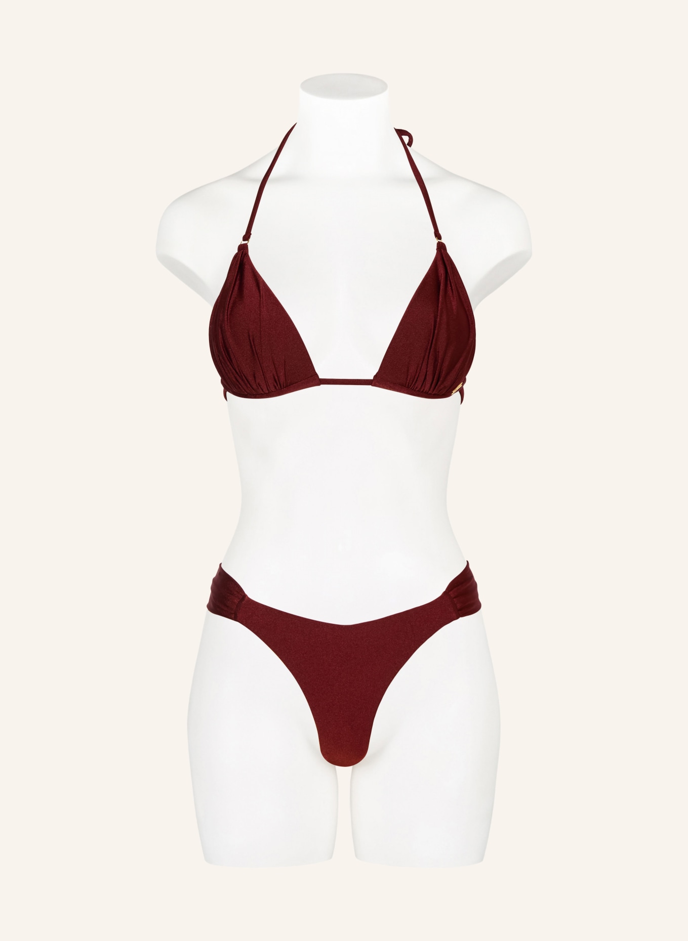 NINETY-9 Biustonosz bikini typu push-up GAIA: CIEMNOCZERWONY