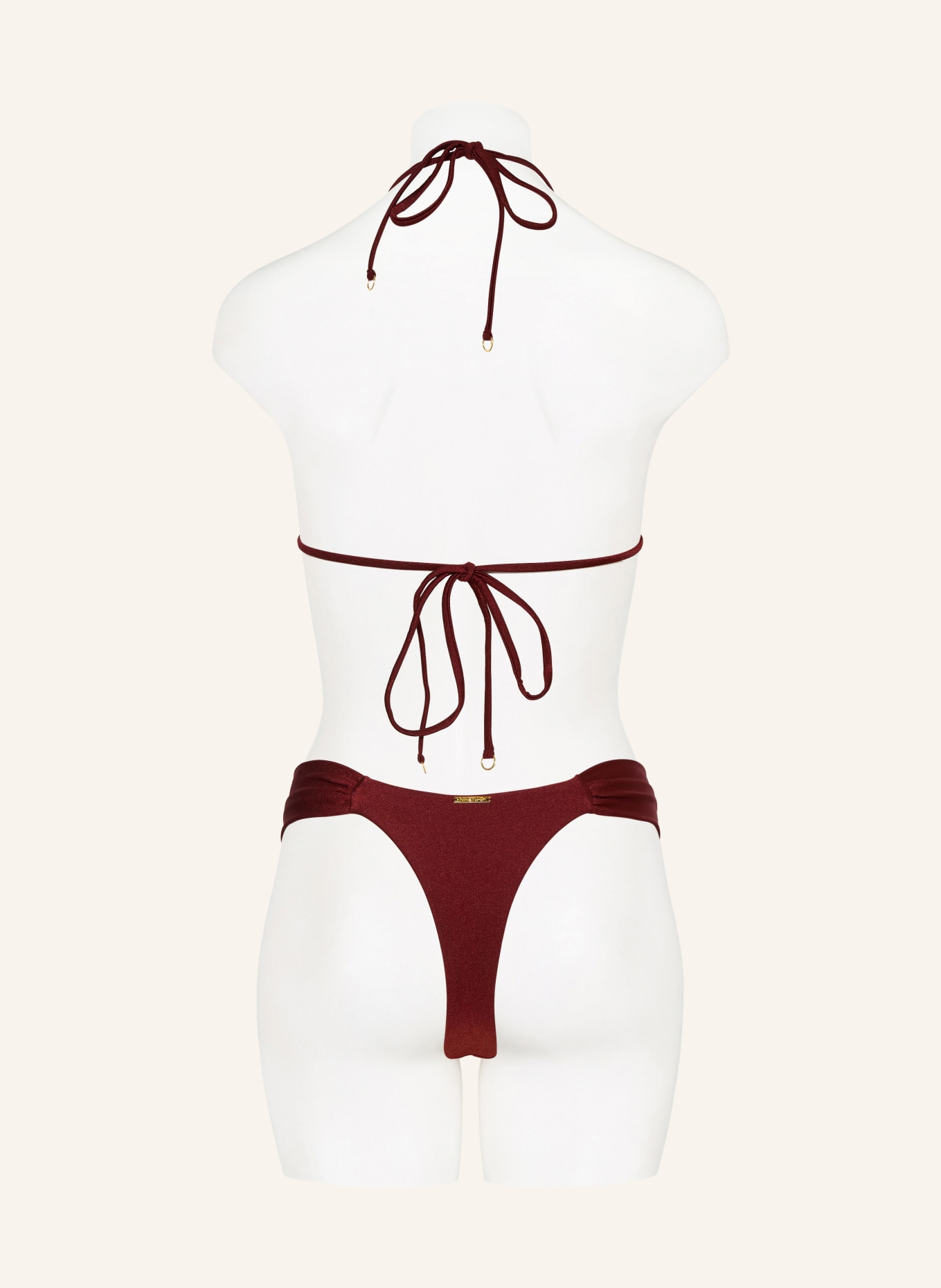 NINETY-9 Biustonosz bikini typu push-up GAIA: CIEMNOCZERWONY