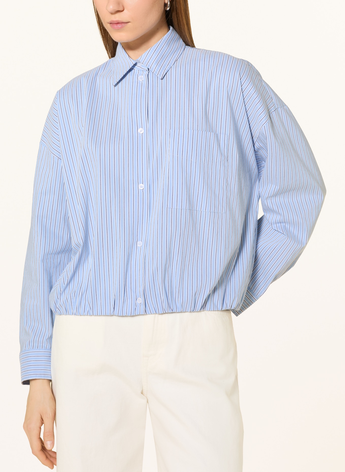 OPUS Bluzka koszulowa FRESA: JASNONIEBIESKI / GRANATOWY / BIAŁY