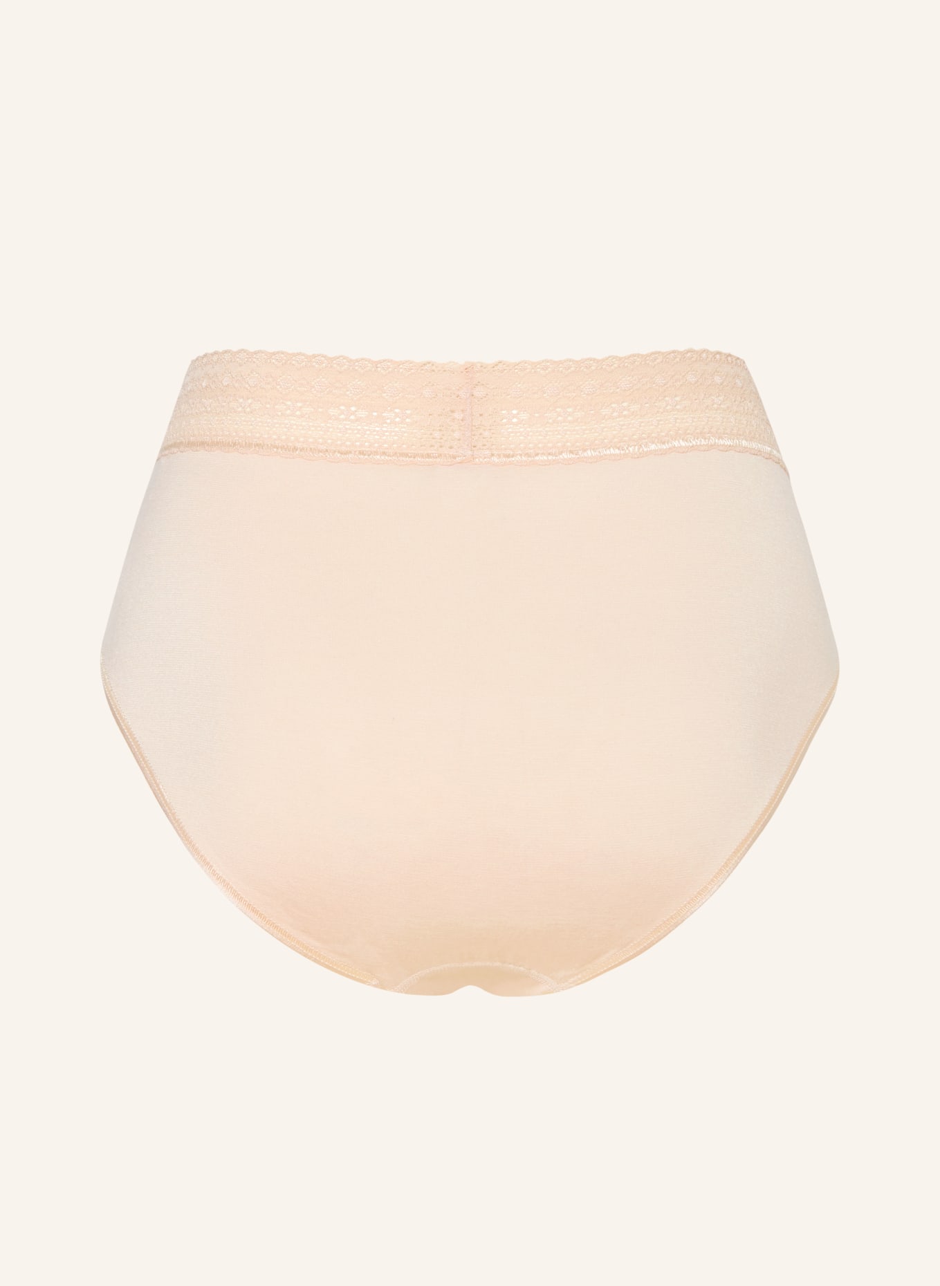 mey Majtki z wysokim stanem seria MODAL LACE: BEŻOWY