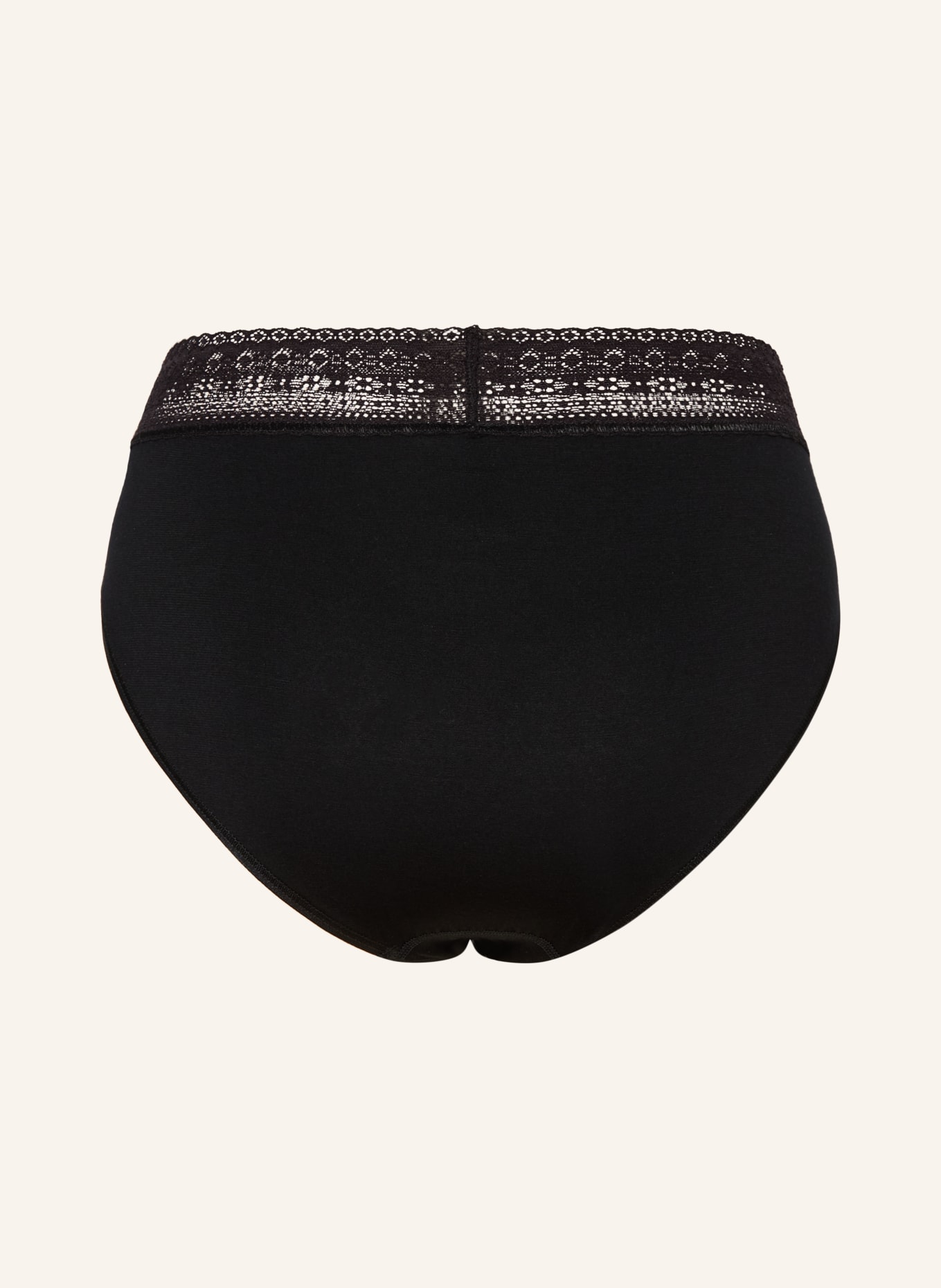 mey Majtki z wysokim stanem seria MODAL LACE: CZARNY