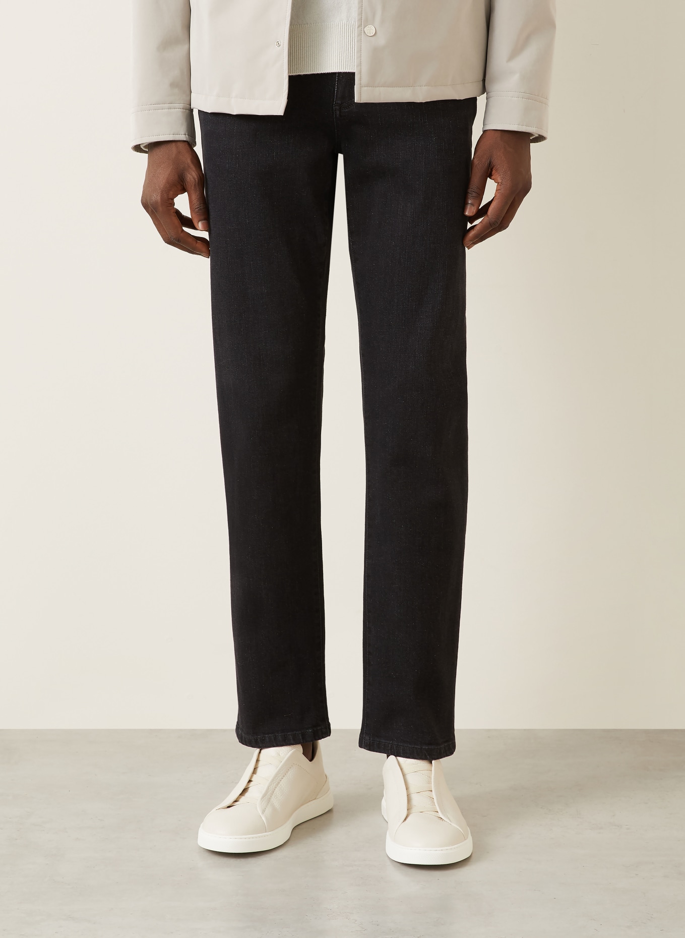 ZEGNA Jeans Slim Fit: 002 MID GREY SOLID