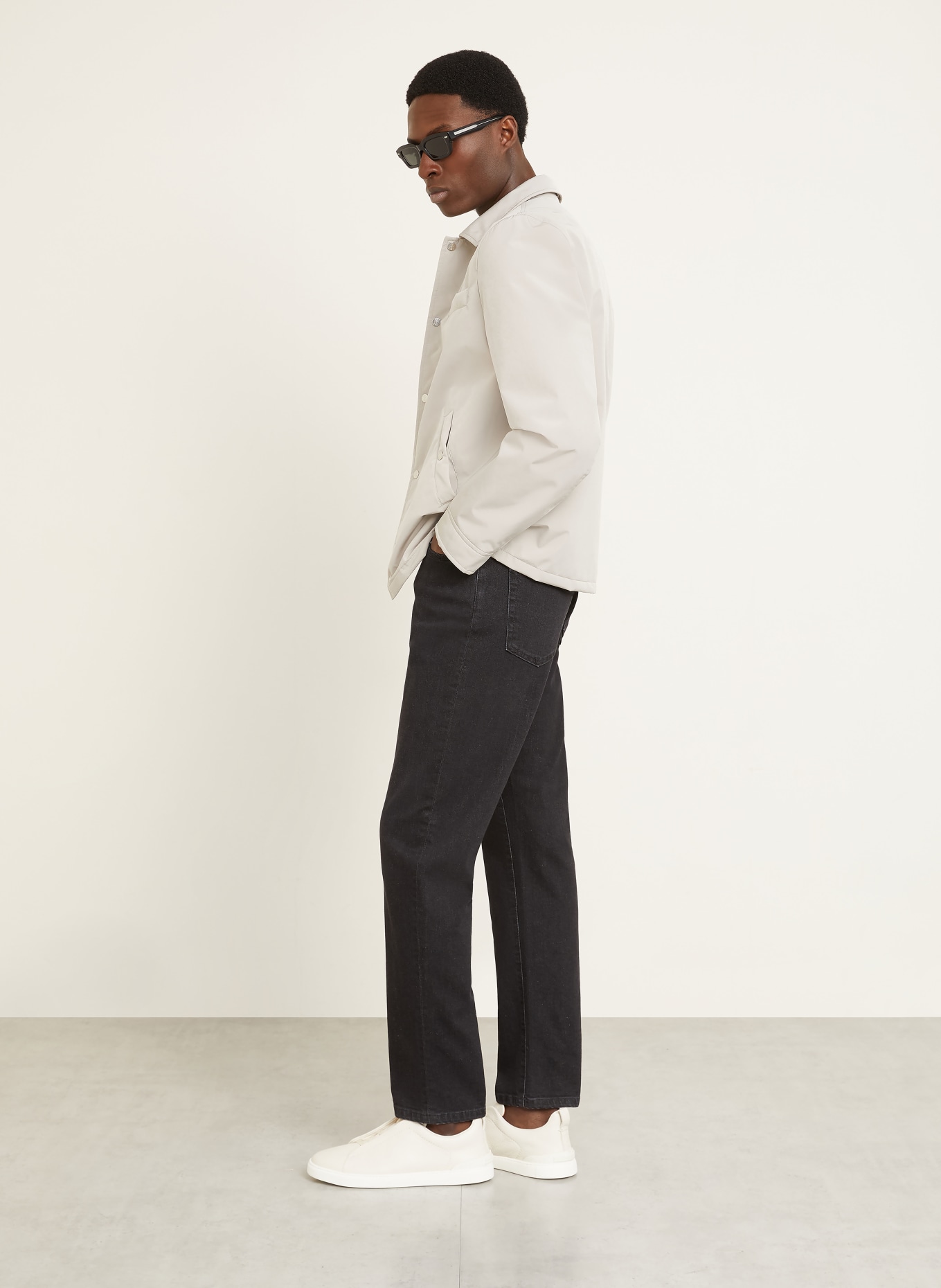 ZEGNA Jeans Slim Fit: 002 MID GREY SOLID