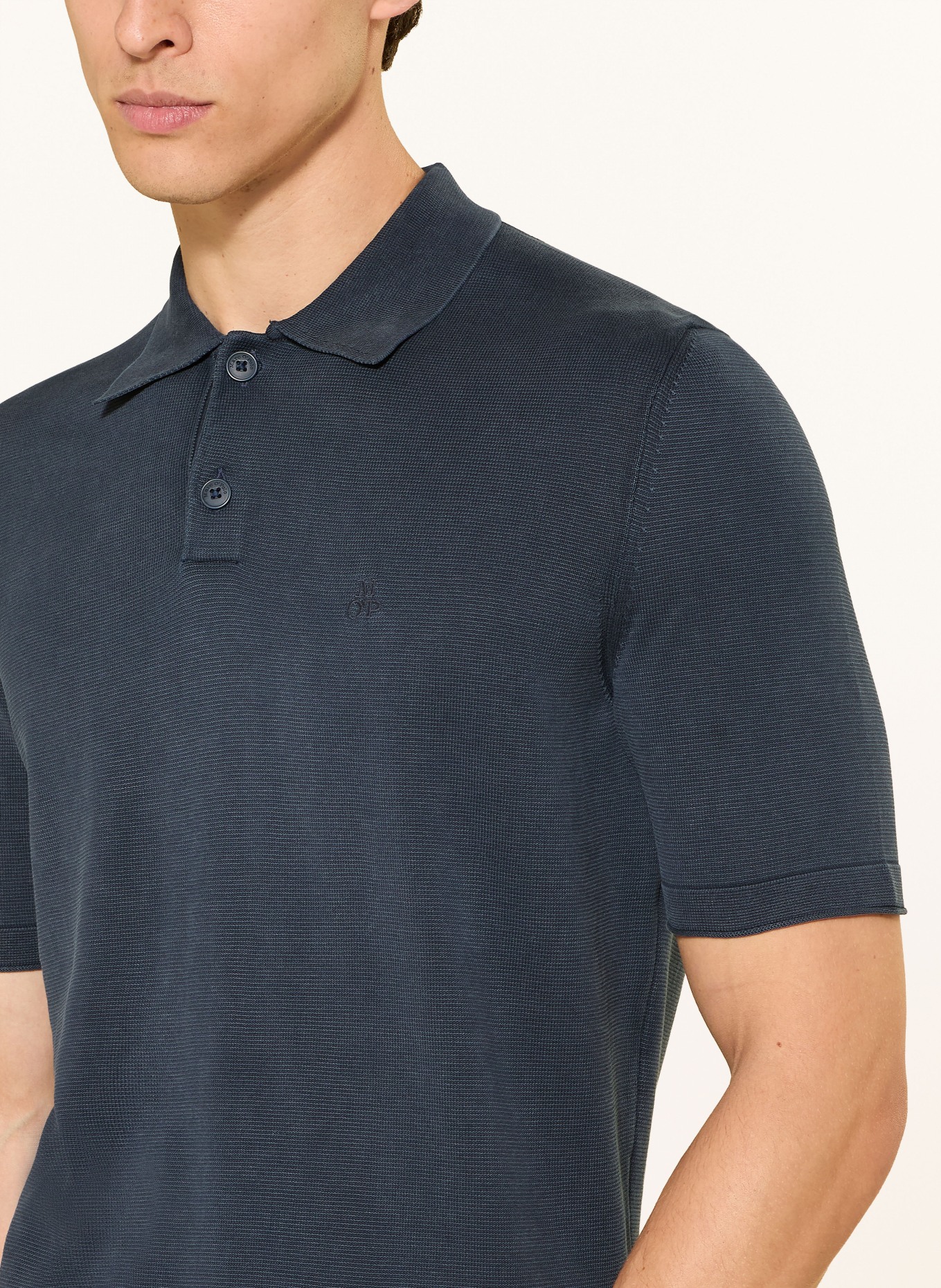 Marc O'Polo Piqué-Poloshirt: DUNKELBLAU