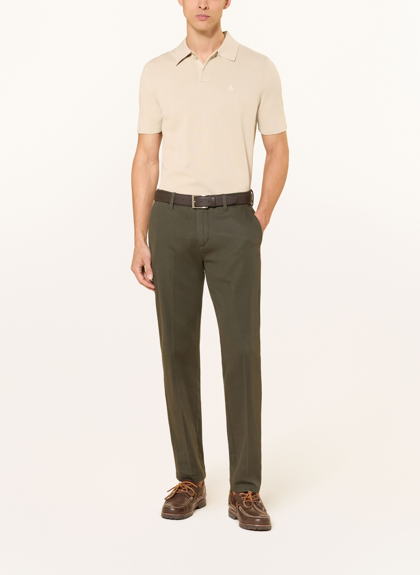 Marc O'Polo Strick-Poloshirt: BEIGE