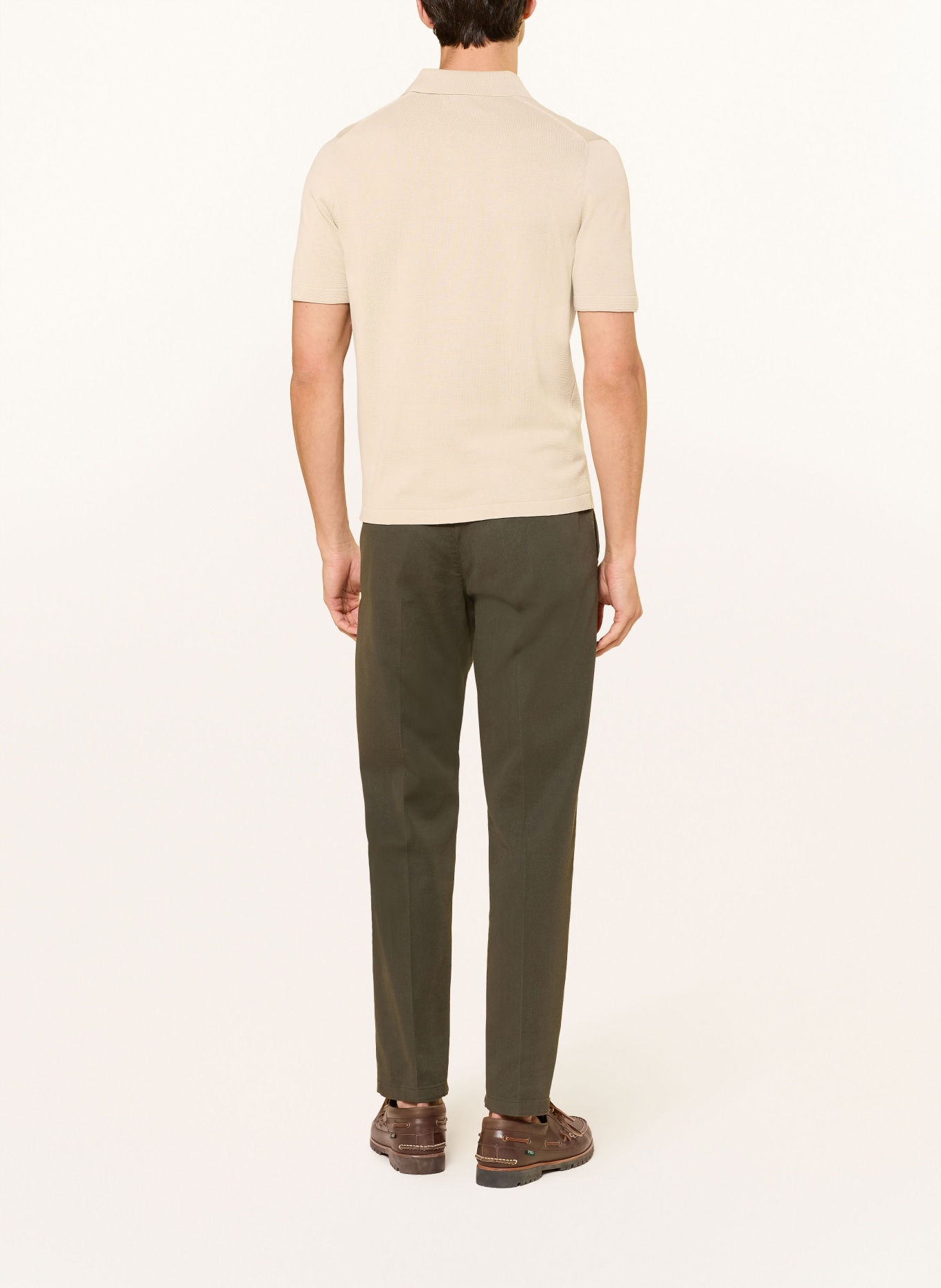 Marc O'Polo Strick-Poloshirt: BEIGE