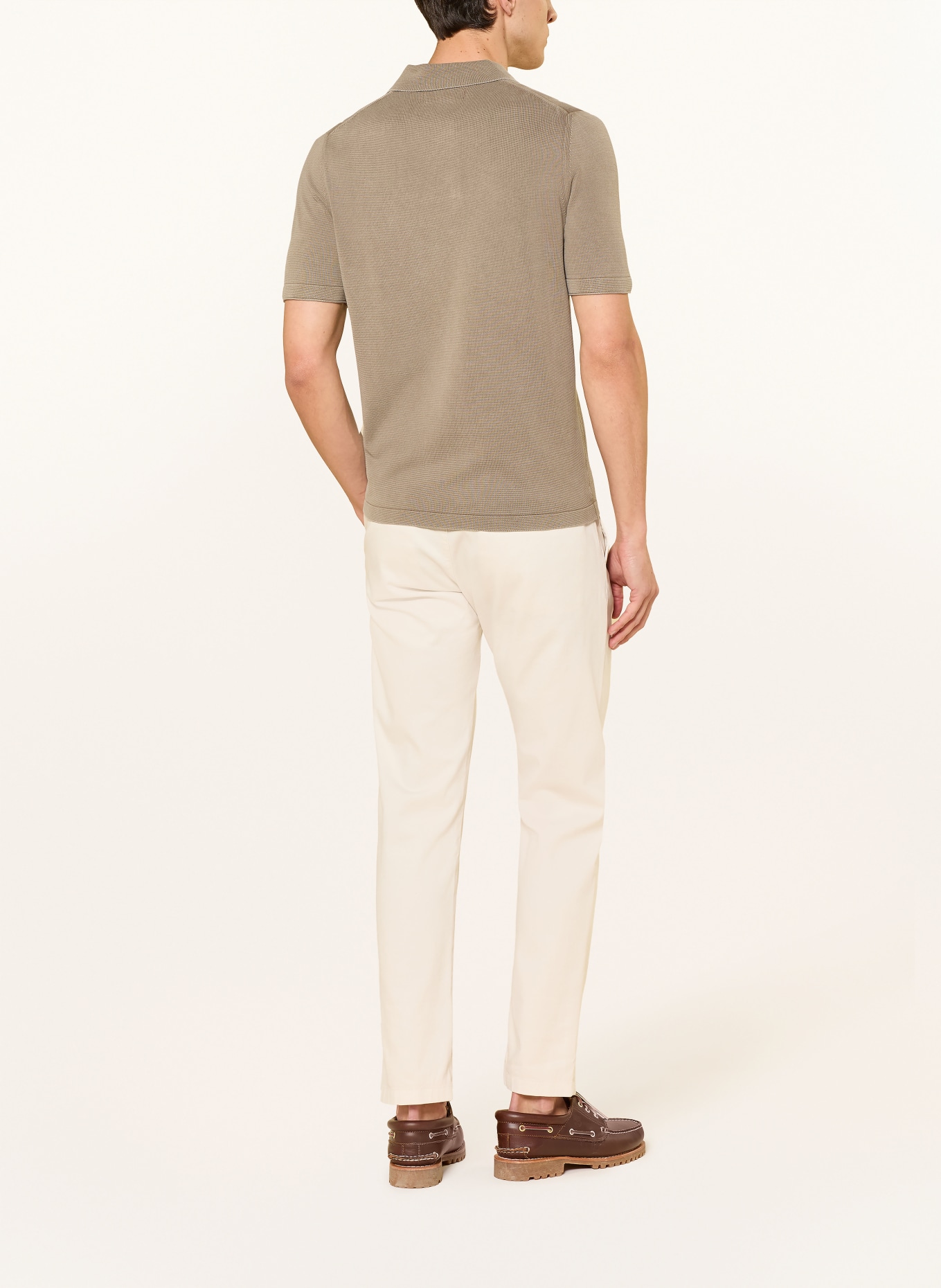 Marc O'Polo Strick-Poloshirt: KHAKI