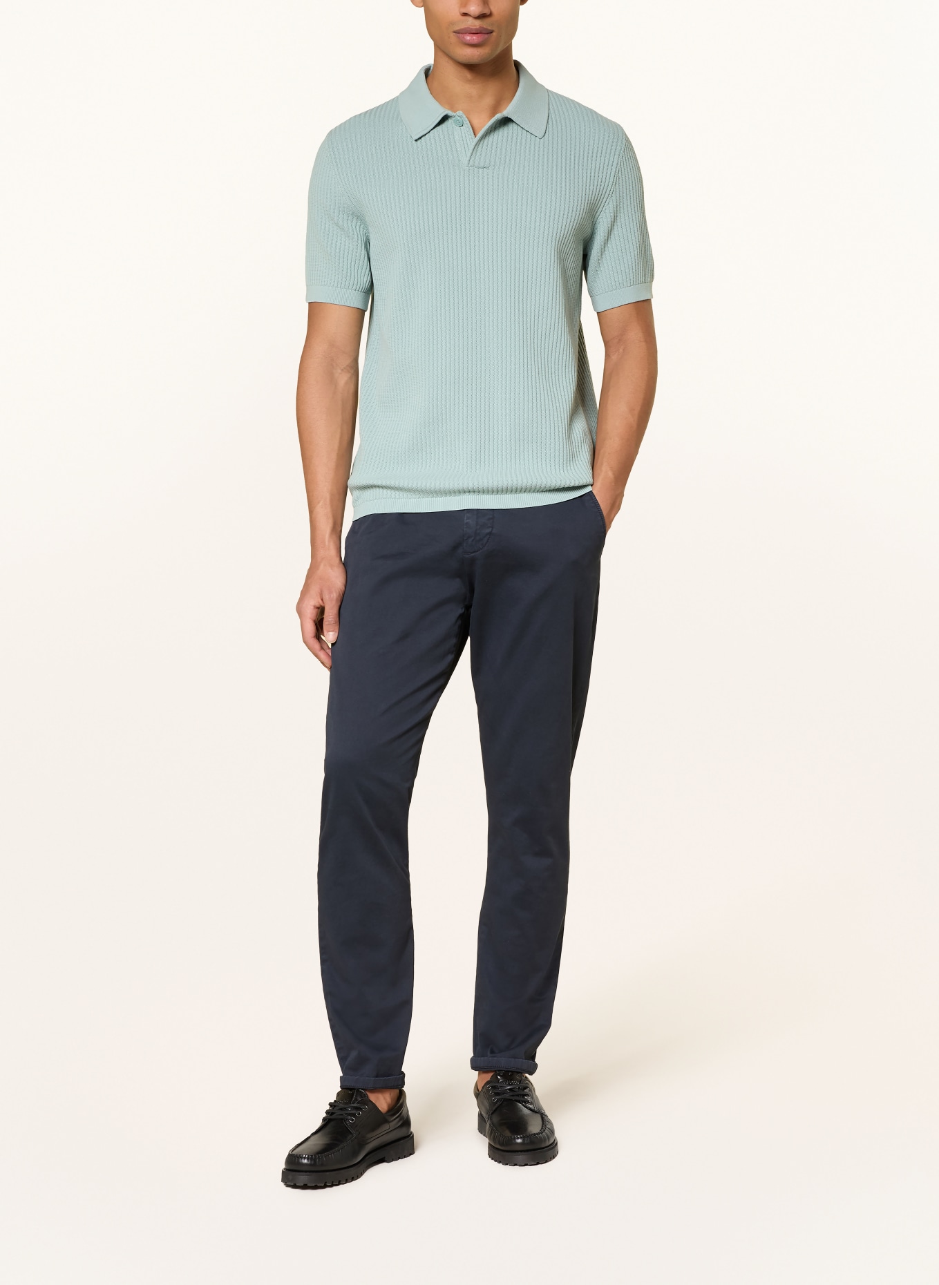 Marc O'Polo Gebreid poloshirt: MINT