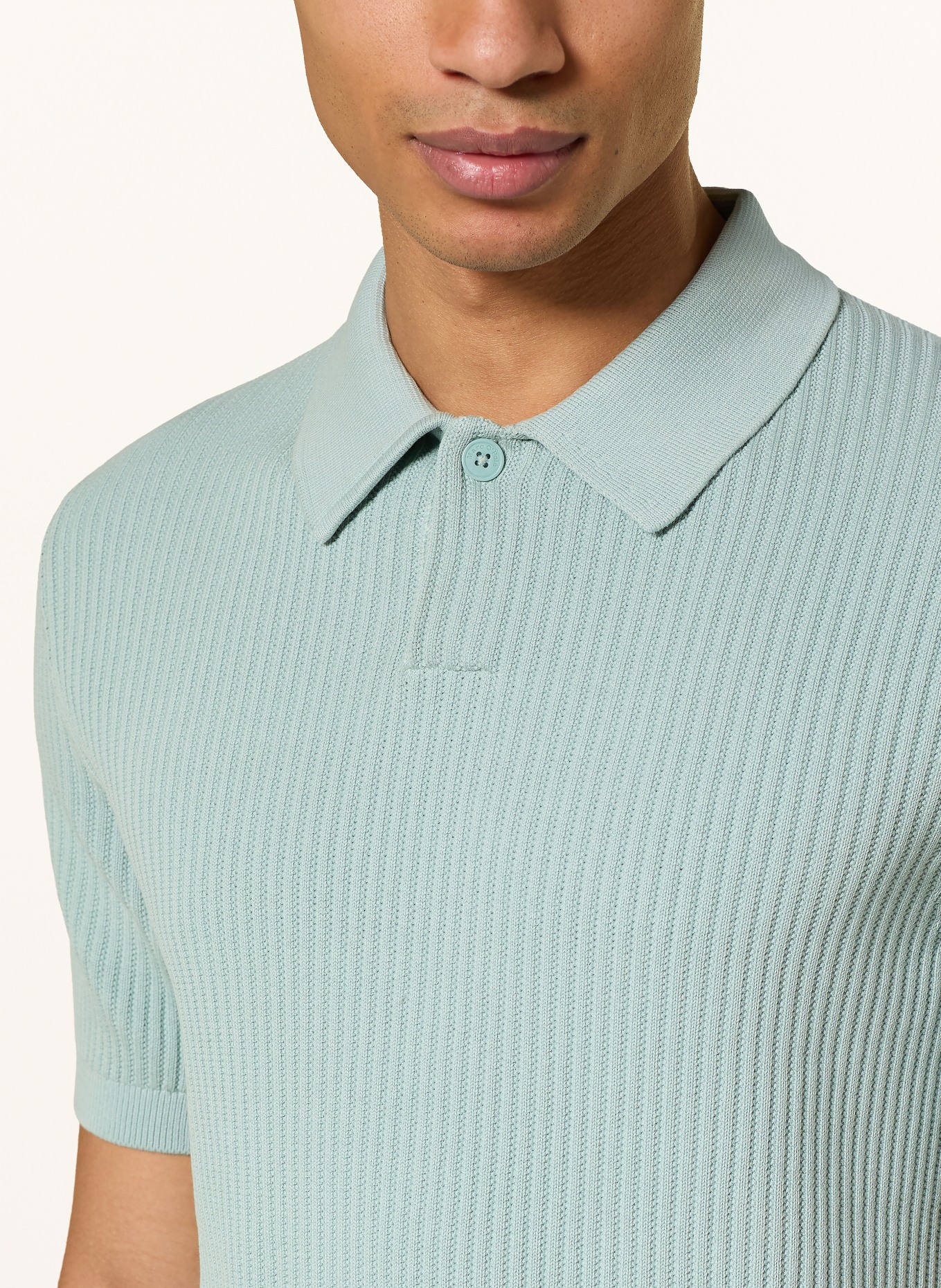 Marc O'Polo Gebreid poloshirt: MINT