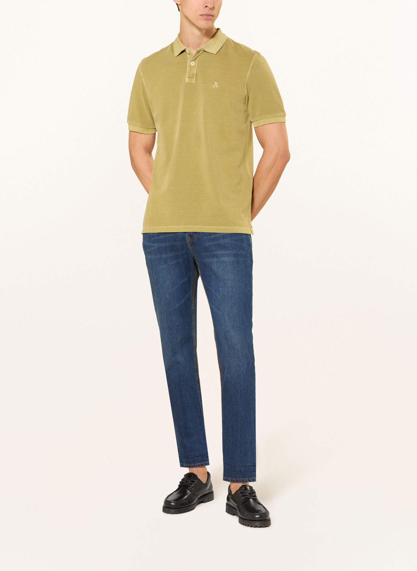 Marc O'Polo Piqué poloshirt: LICHTGROEN