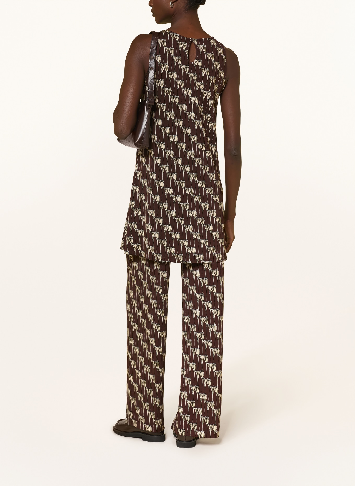 SIYU Top: DUNKELBRAUN / CREME / SCHWARZ