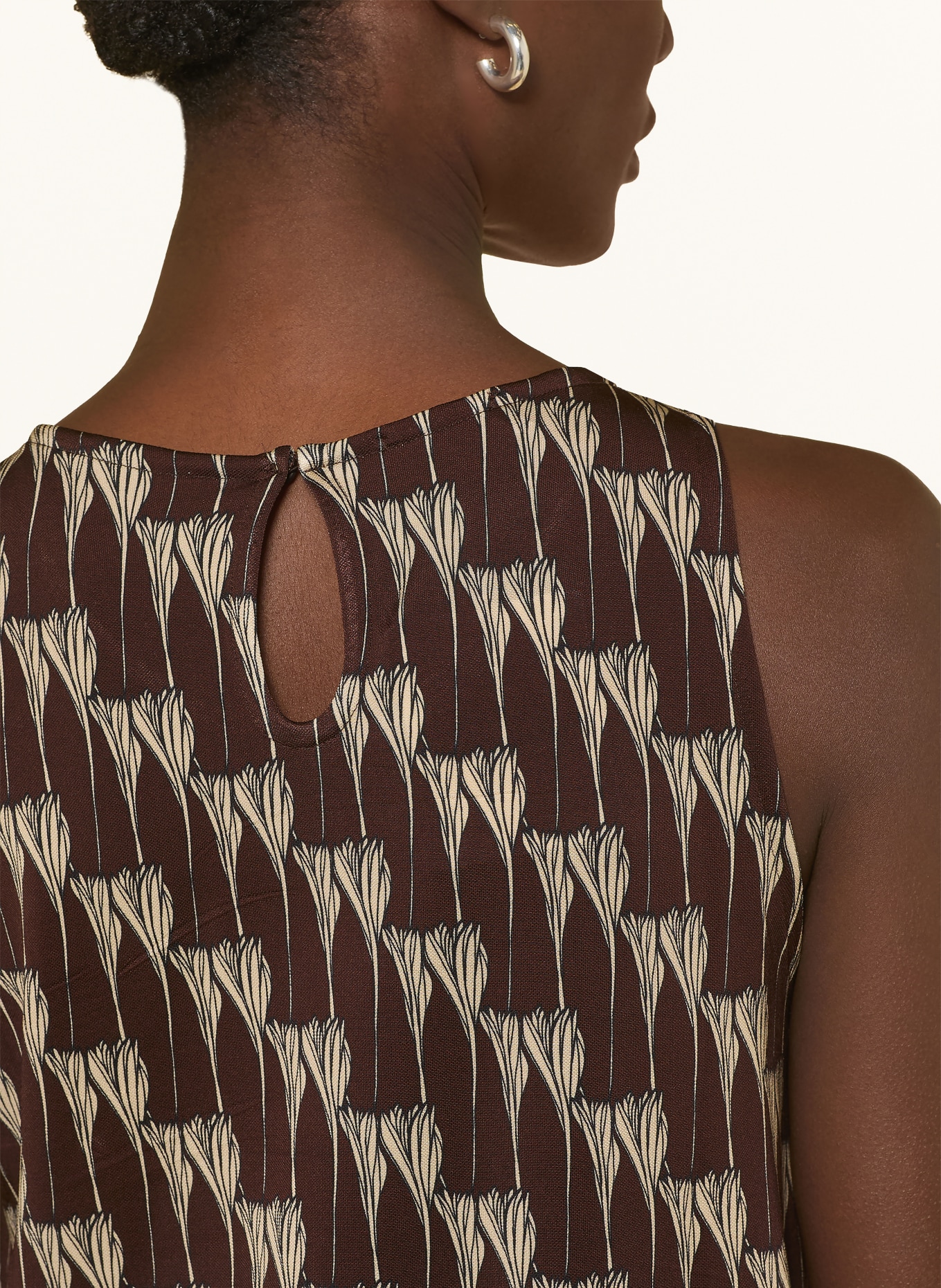 SIYU Top: DUNKELBRAUN / CREME / SCHWARZ