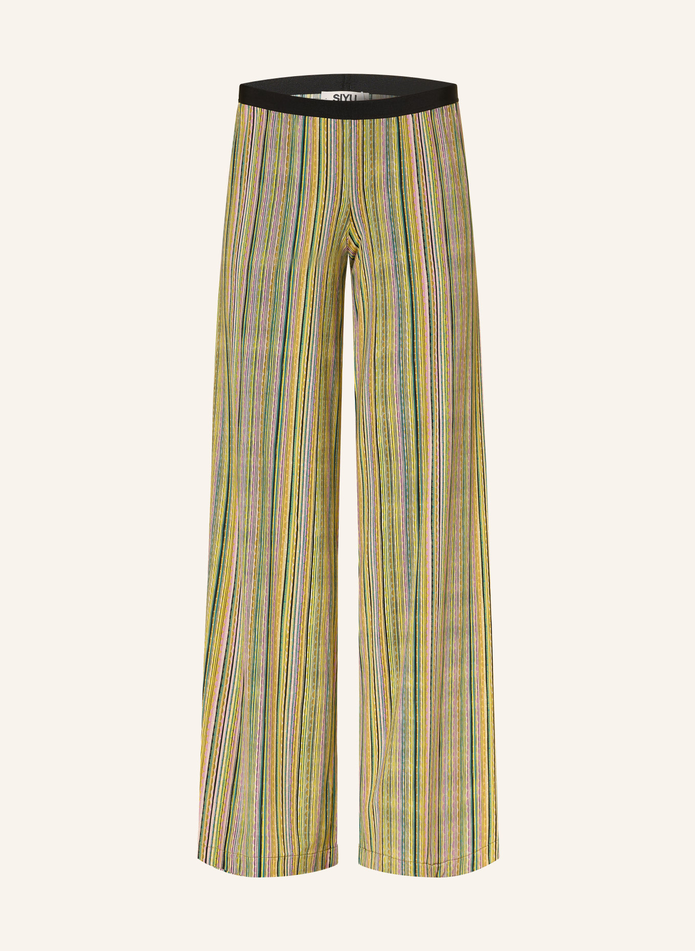 SIYU Marlenehose aus Jersey: GELB / ALTROSA / PETROL