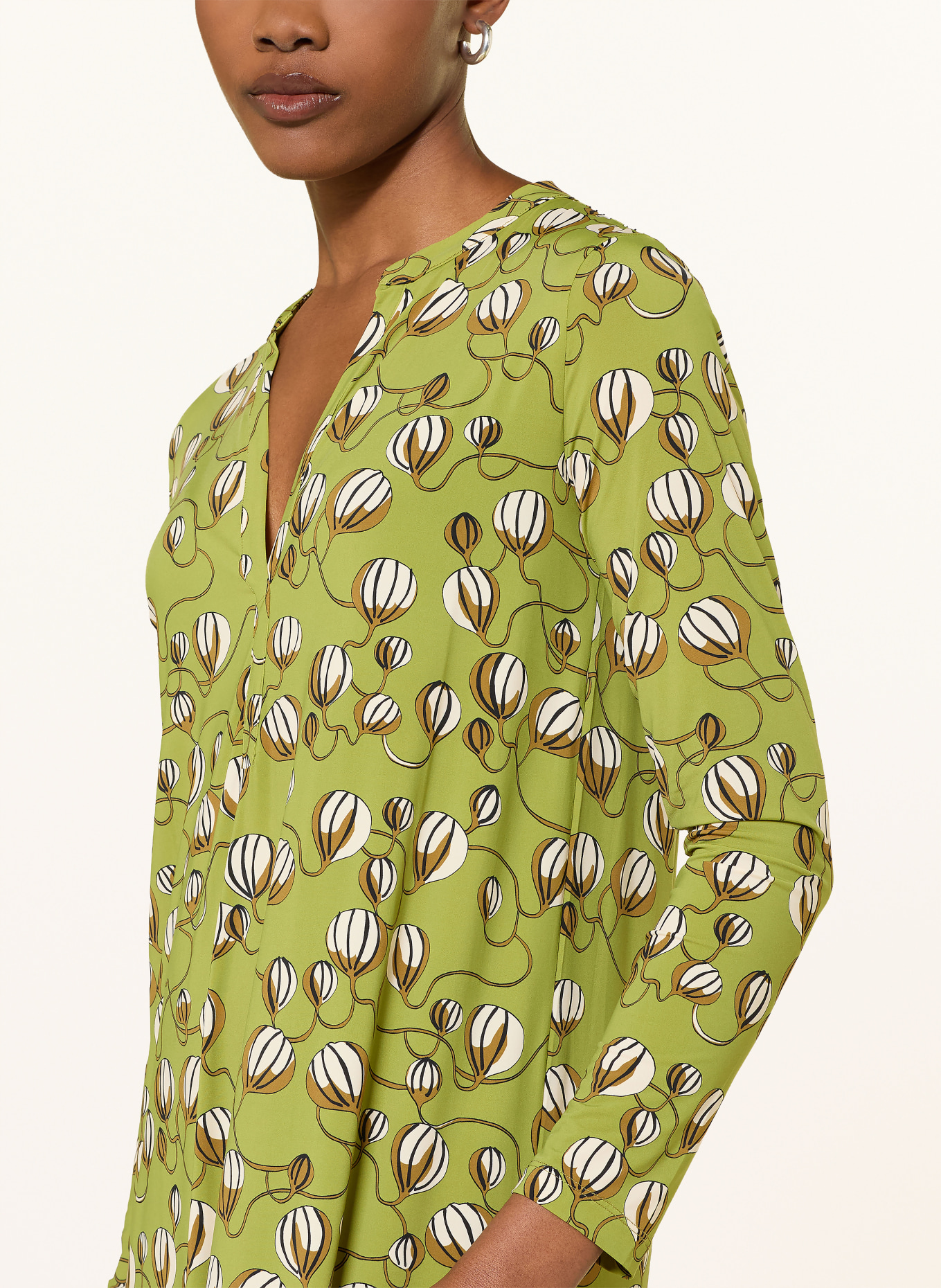 SIYU Kleid: HELLGRÜN / BRAUN / CREME