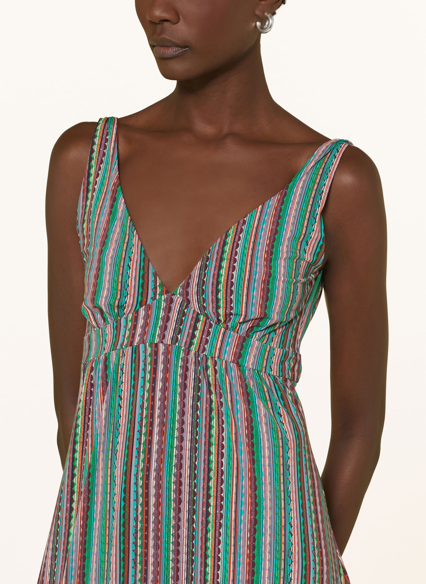 SIYU Kleid: GRÜN / BRAUN / ORANGE