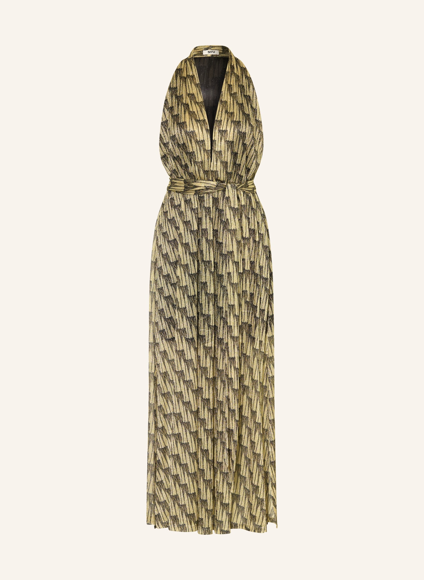 SIYU Dress with glitter thread: GOLD / BLACK