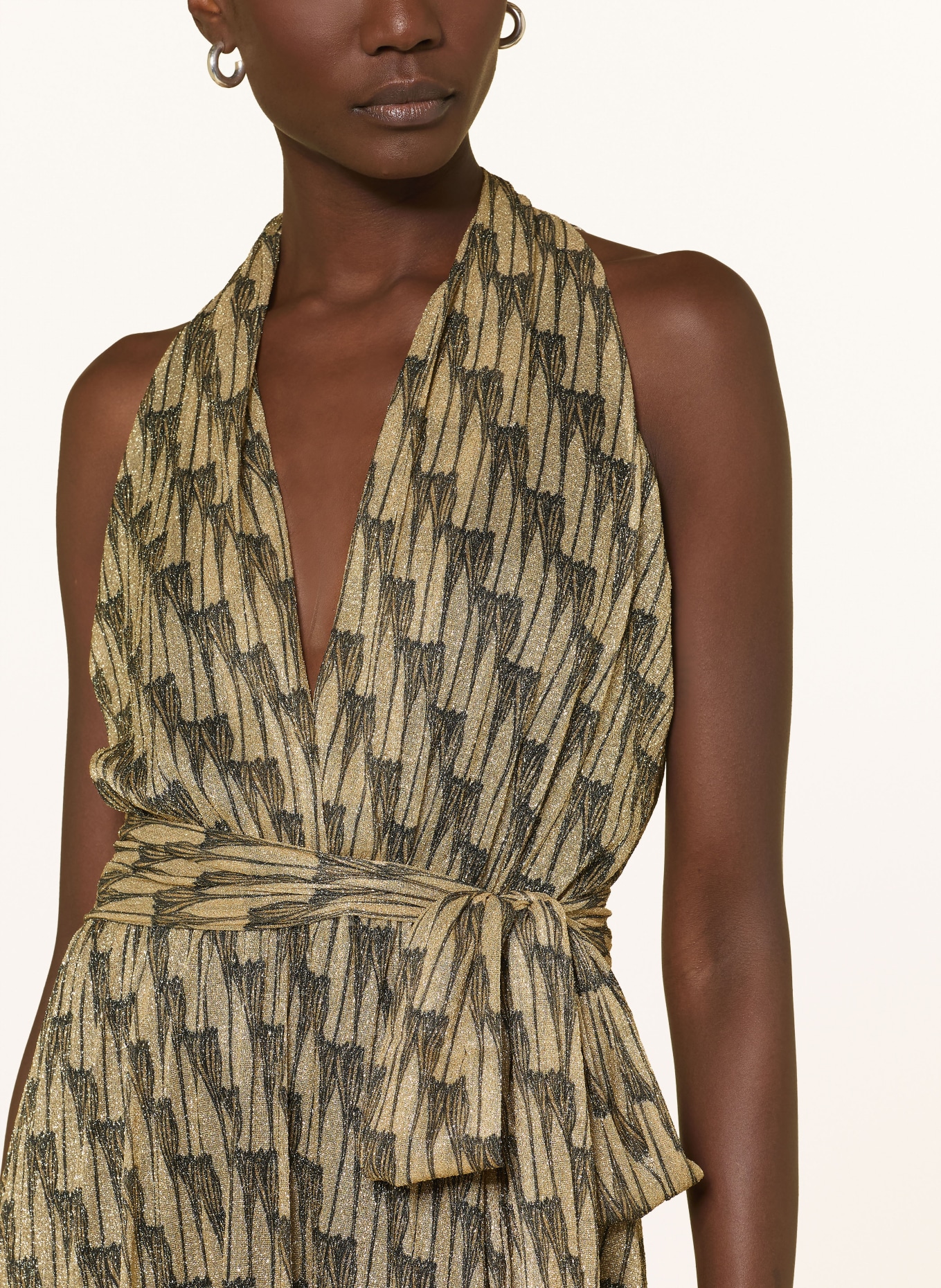 SIYU Dress with glitter thread: GOLD / BLACK