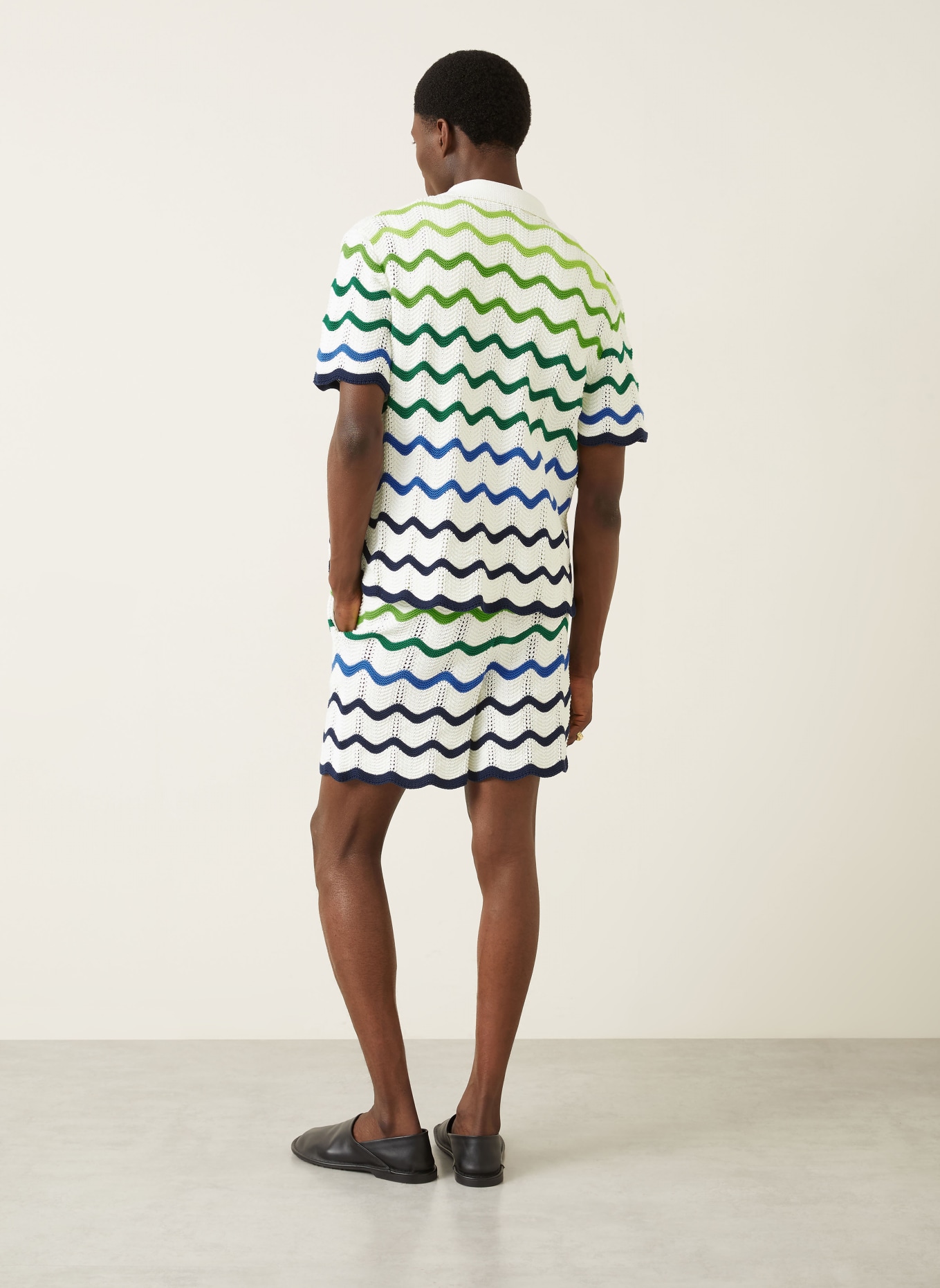 Casablanca Strickshorts: WEISS / GRÜN / BLAU