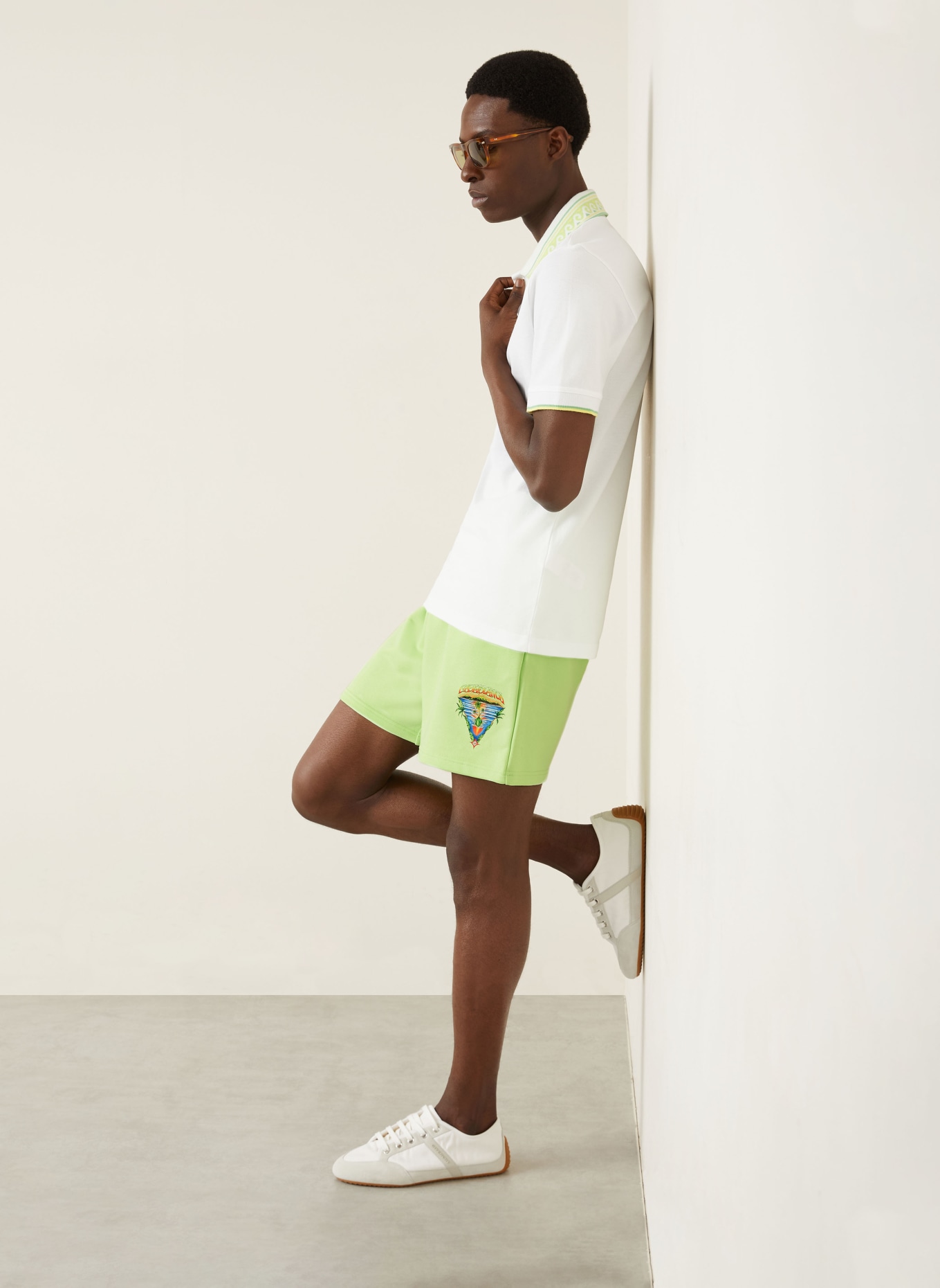 Casablanca Sweatshorts INNOCENCE TRIANGLE: HELLGRÜN / BLAU