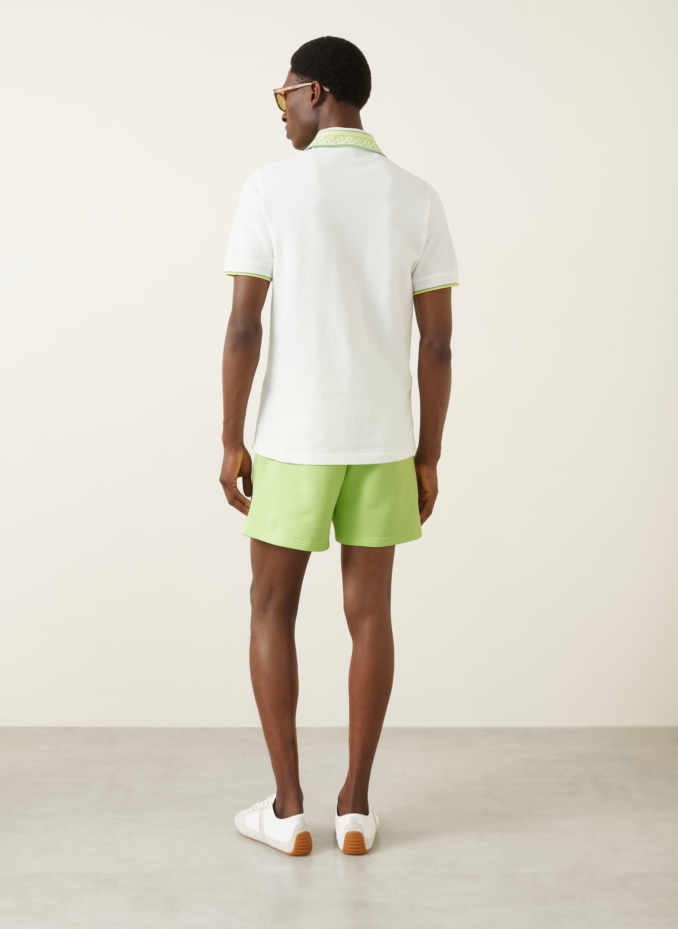 Casablanca Piqué-Poloshirt LAUREL: WEISS / HELLGRÜN