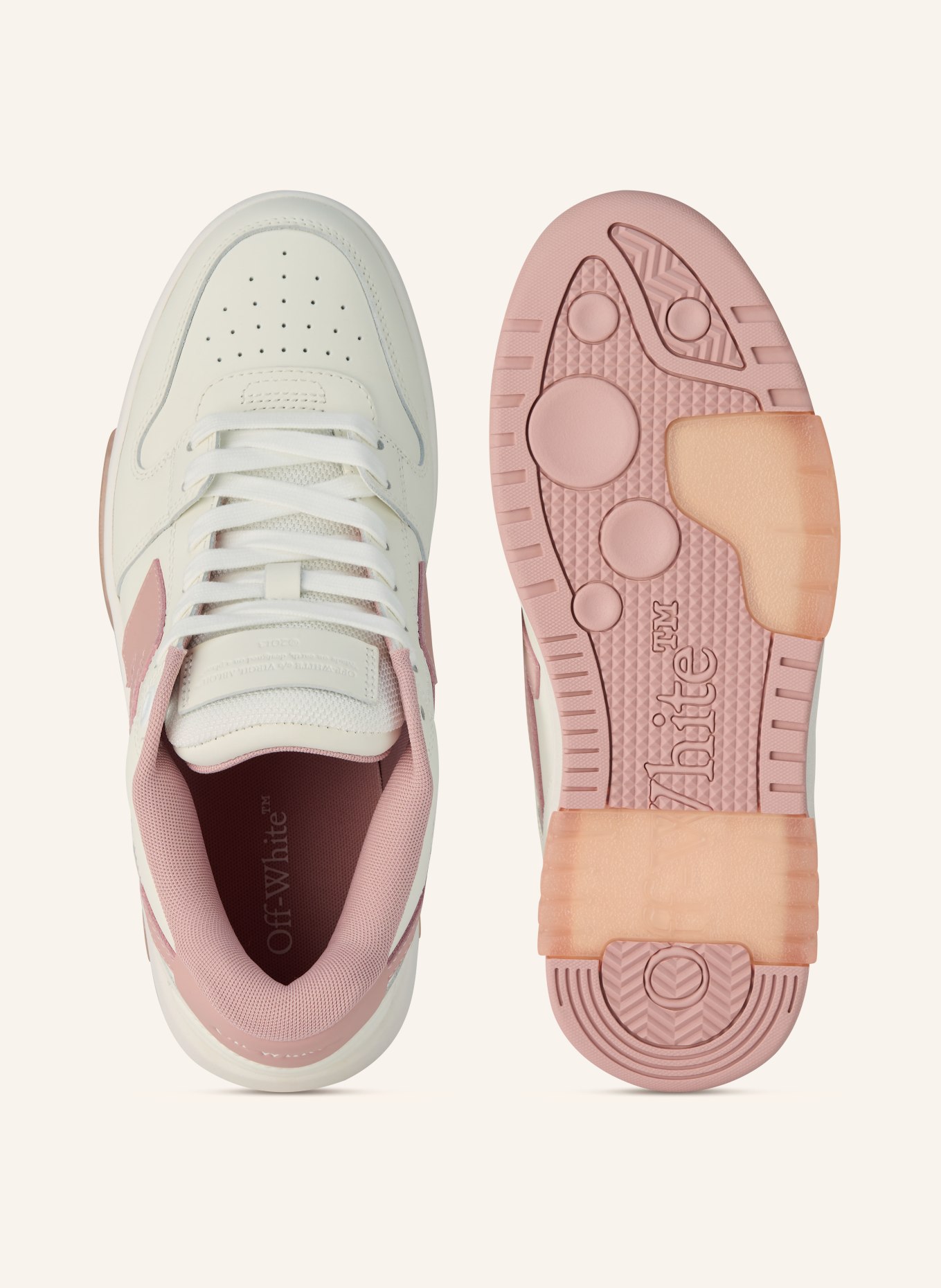 Off-White Sneaker OUT OF OFFICE: BIAŁY / BRUDNY RÓŻ