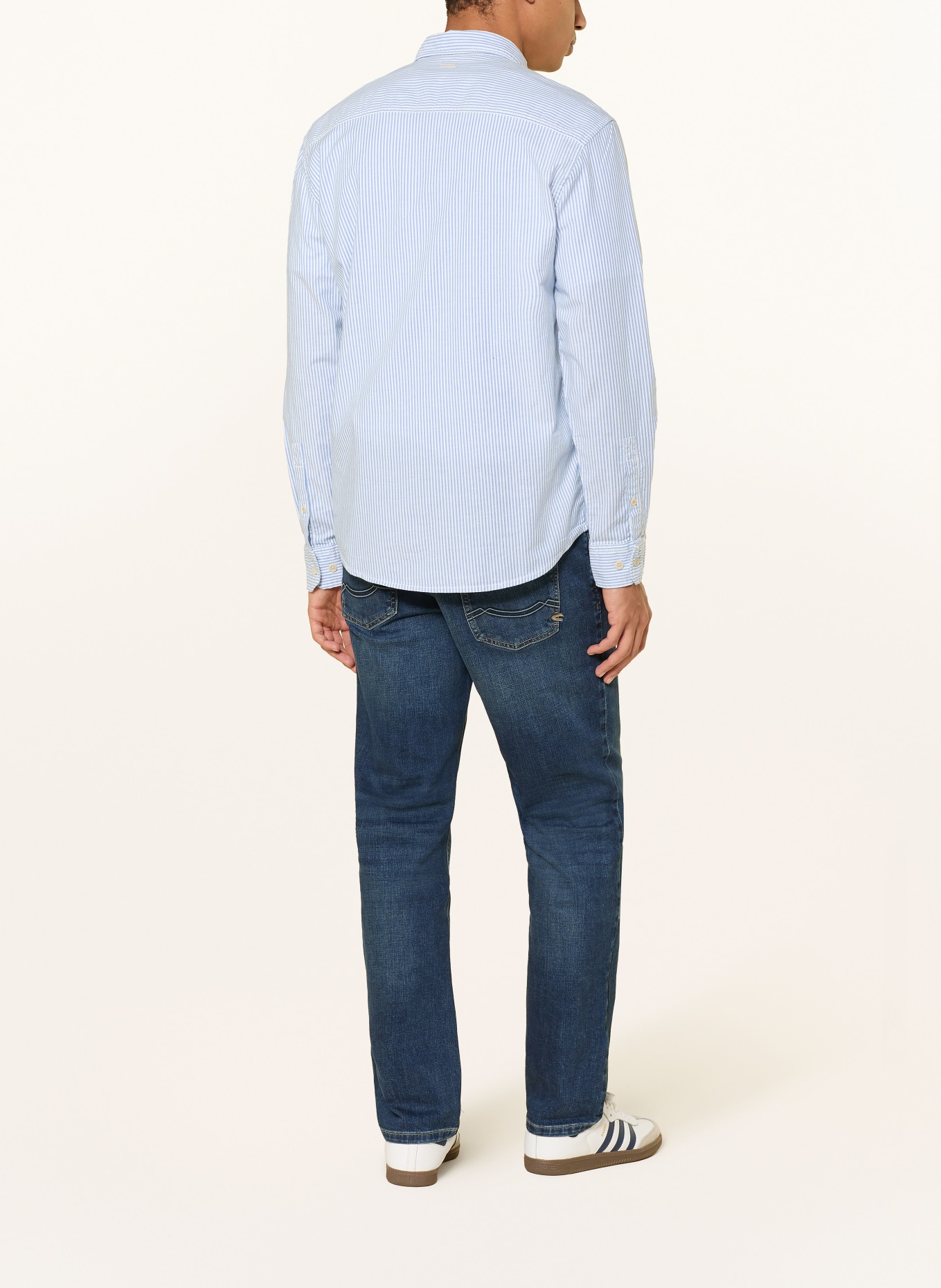 camel active Hemd Regular Fit: BLAU / WEISS