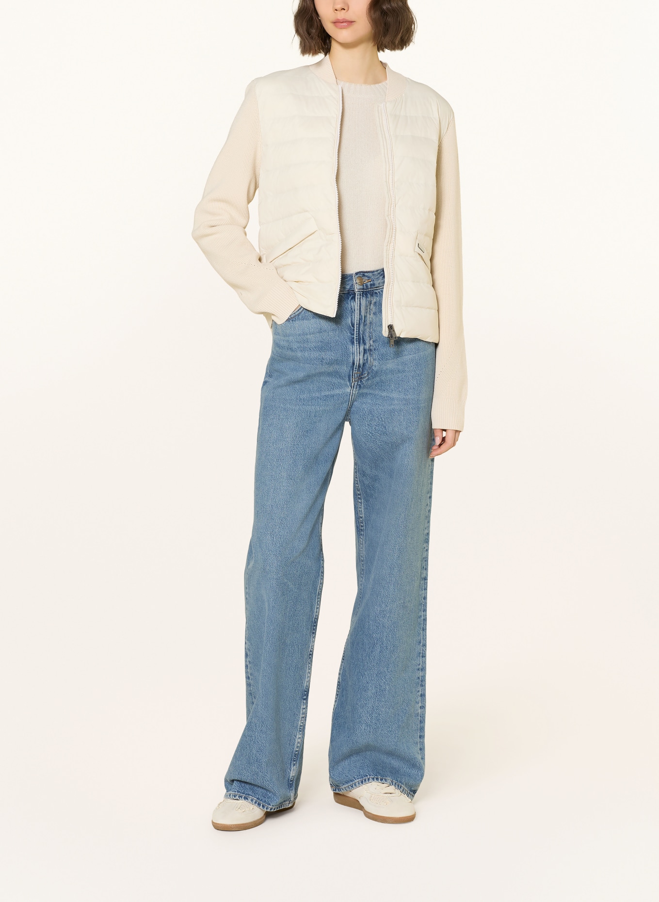 WOOLRICH Down jacket in a mix of materials: CREAM