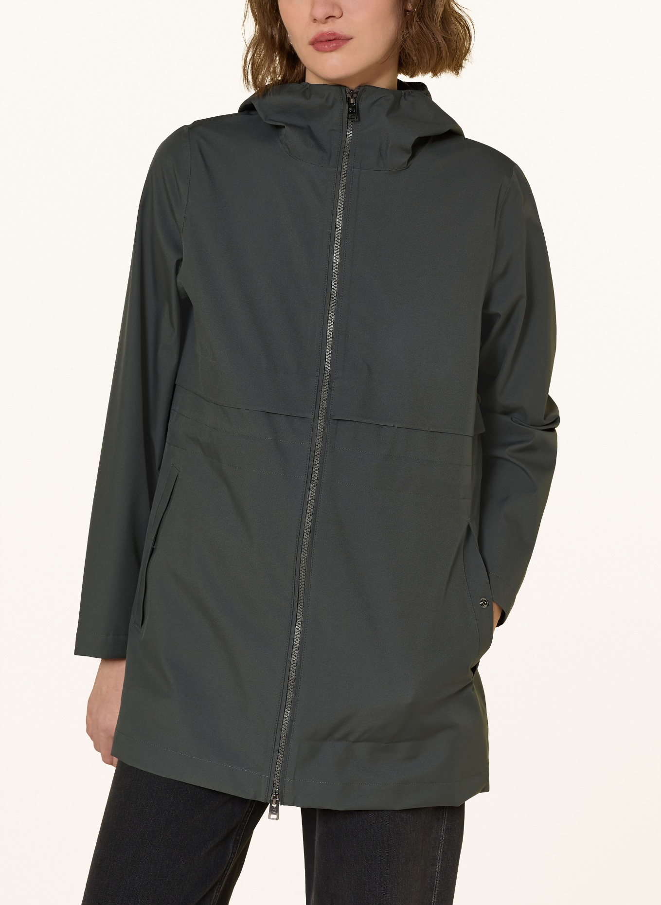 WOOLRICH 3-in-1 parka: DARK GRAY / BROWN