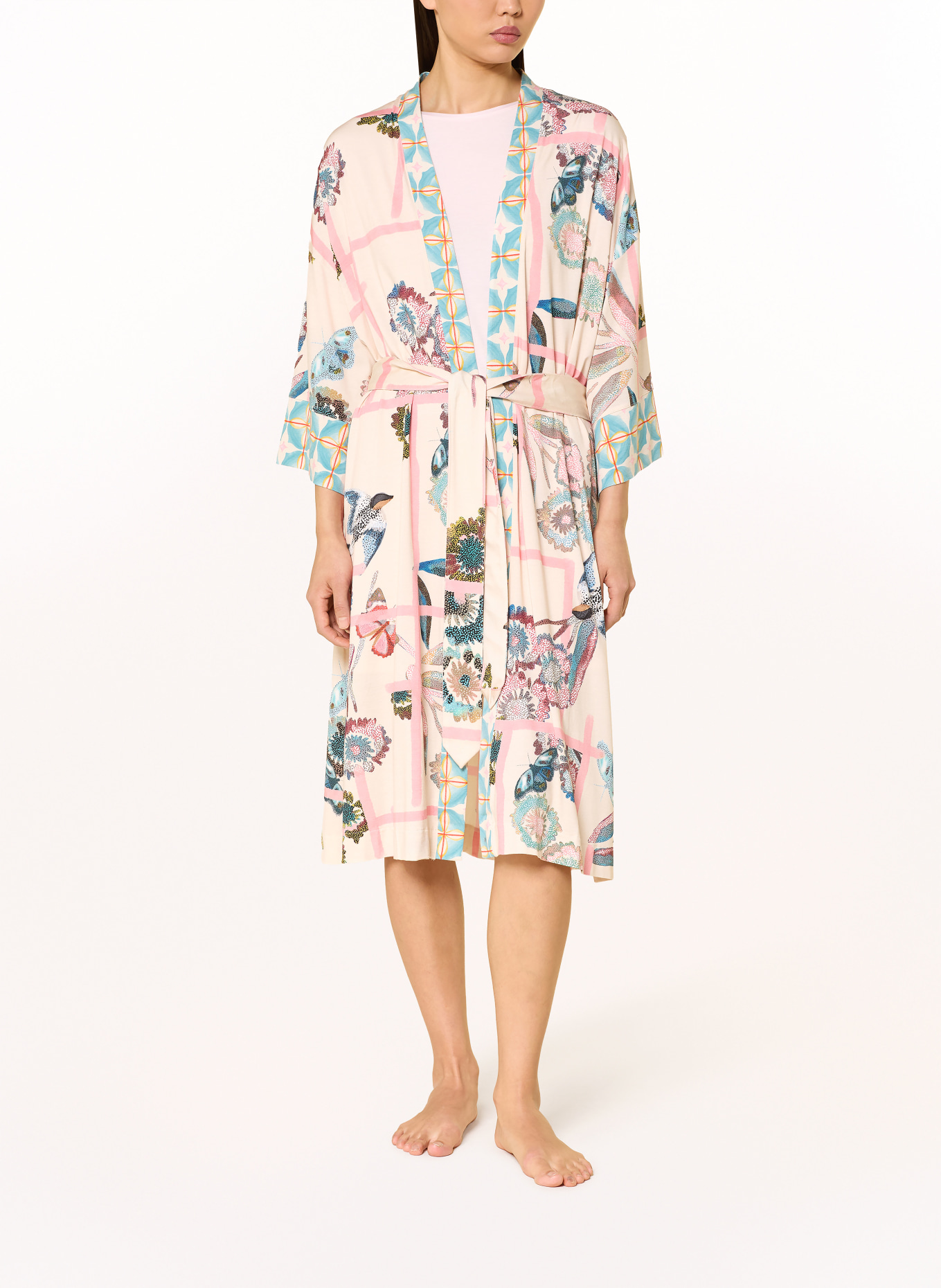 mey Kimono: CREME / HELLROT / HELLBLAU