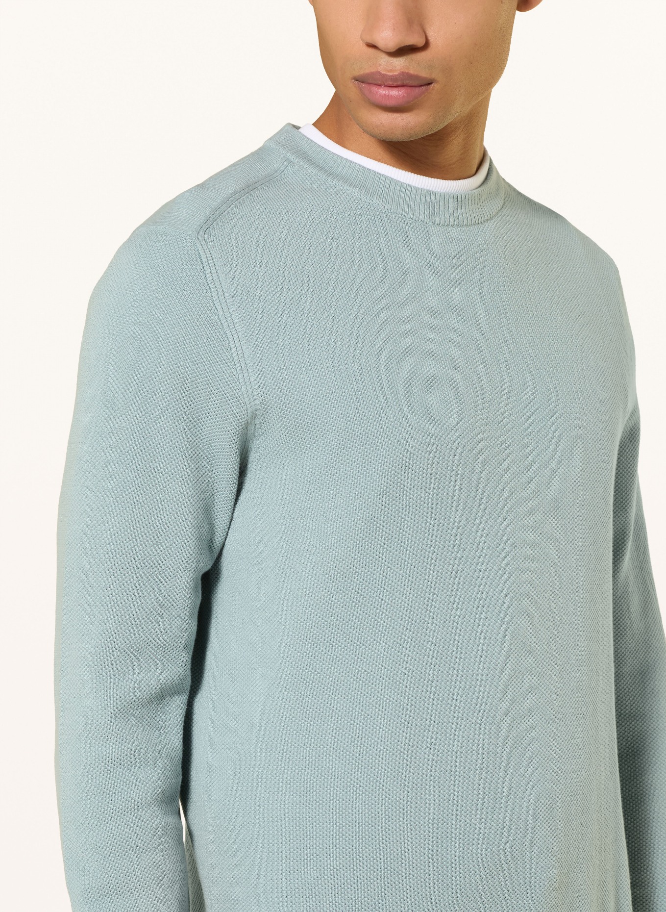 camel active sweter: SZARONIEBIESKI