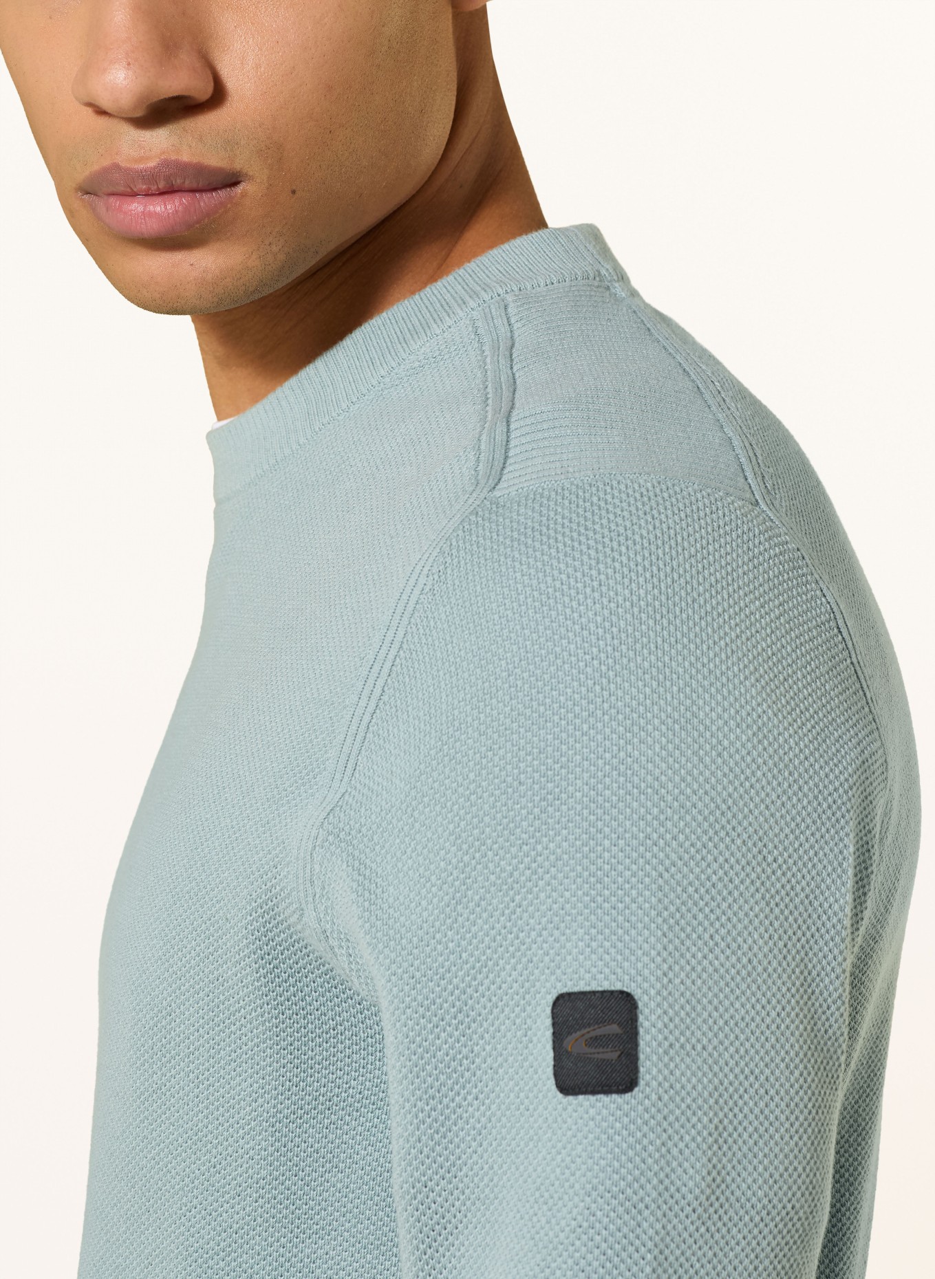 camel active sweter: SZARONIEBIESKI