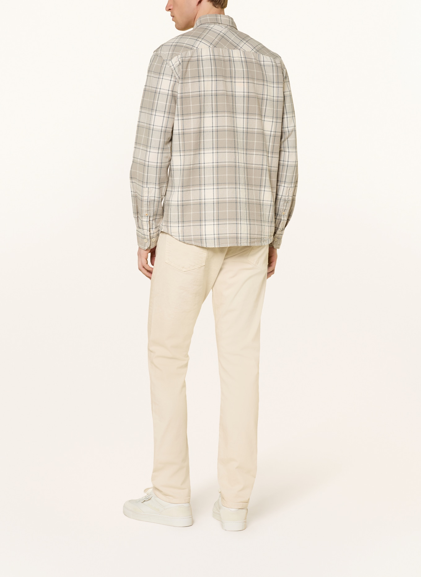 camel active Hemd Regular Fit: TAUPE / CREME / DUNKELGRAU